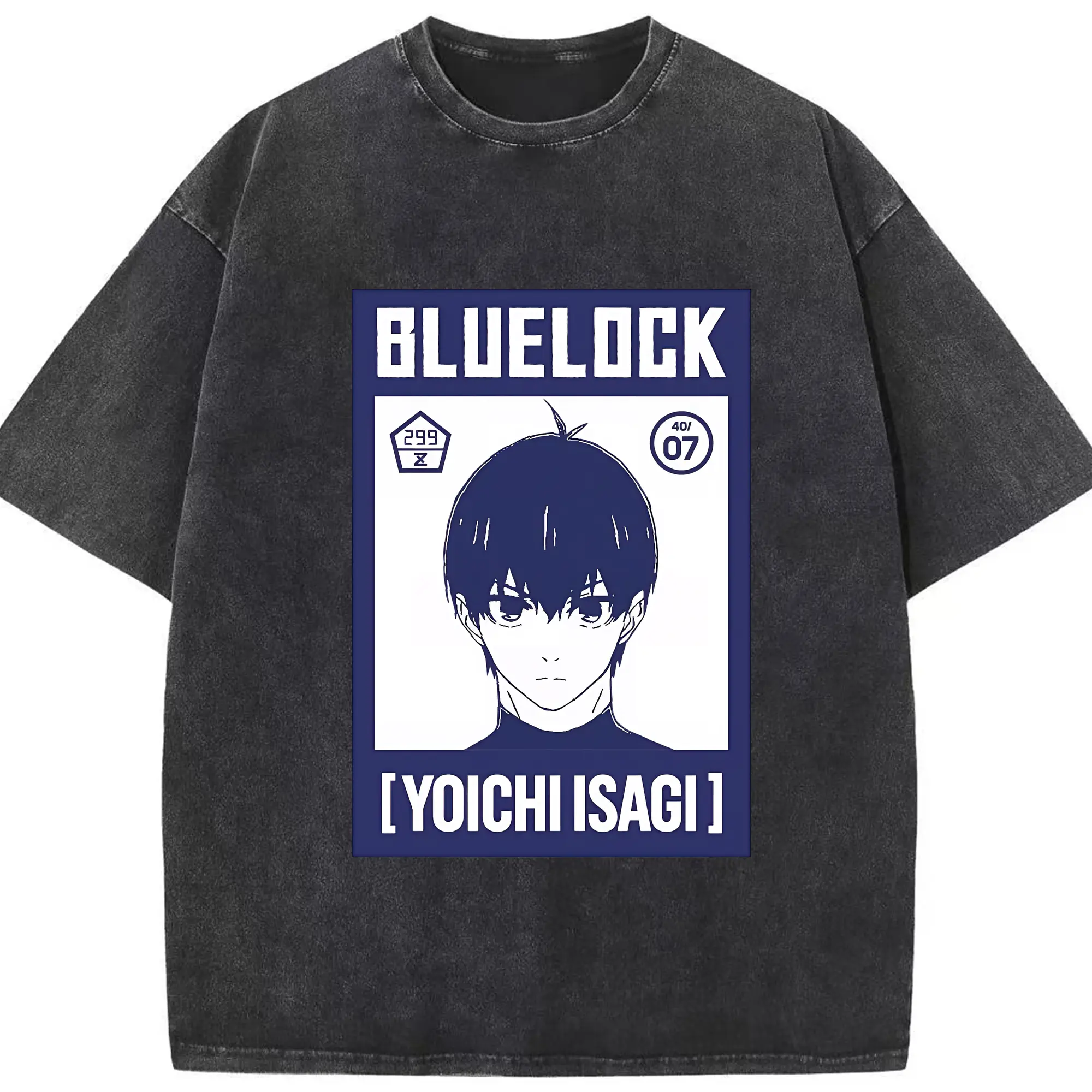 ブルーロック グッズ 潔 世一 - 綿100％ ヴィンテージ風 半袖Tシャツ ・ フロントプリント ・ 柔らか肌触り ・ 通気性 快適 ・ スポーツ カジュアル 外出用