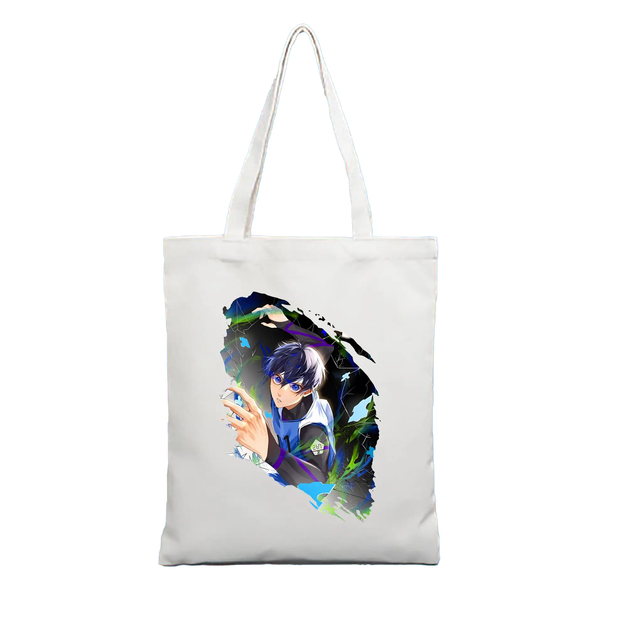 ブルーロック グッズ 潔 世一 - 縦型キャンバス手提げバッグ（トートバッグ） ・ キャンバス素材 ・ ショッピング用 ・ 軽量 丈夫 お手入れ簡単