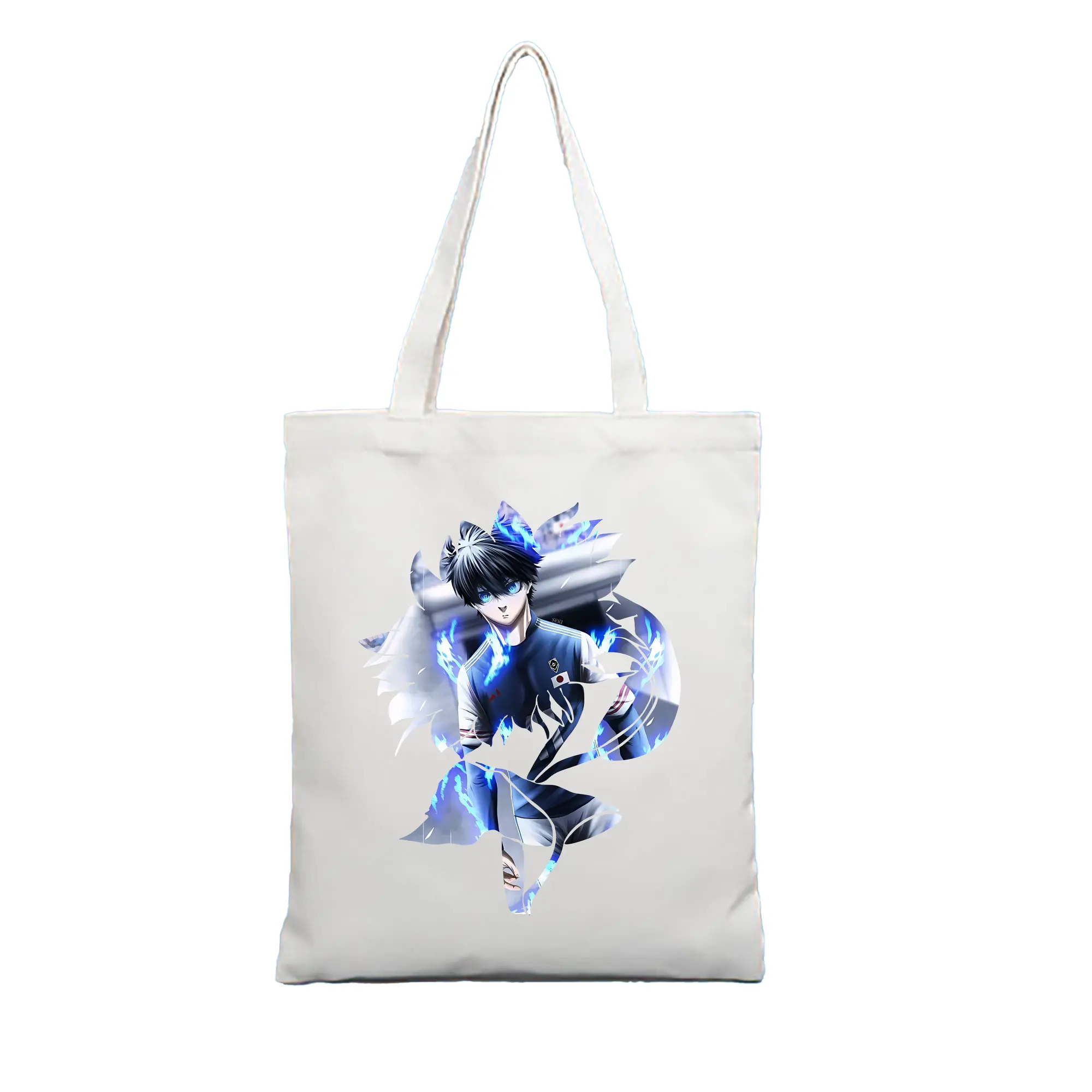 ブルーロック グッズ 潔 世一 - 縦型キャンバス手提げバッグ（トートバッグ） ・ キャンバス素材 ・ ショッピング用 ・ 軽量 丈夫 お手入れ簡単