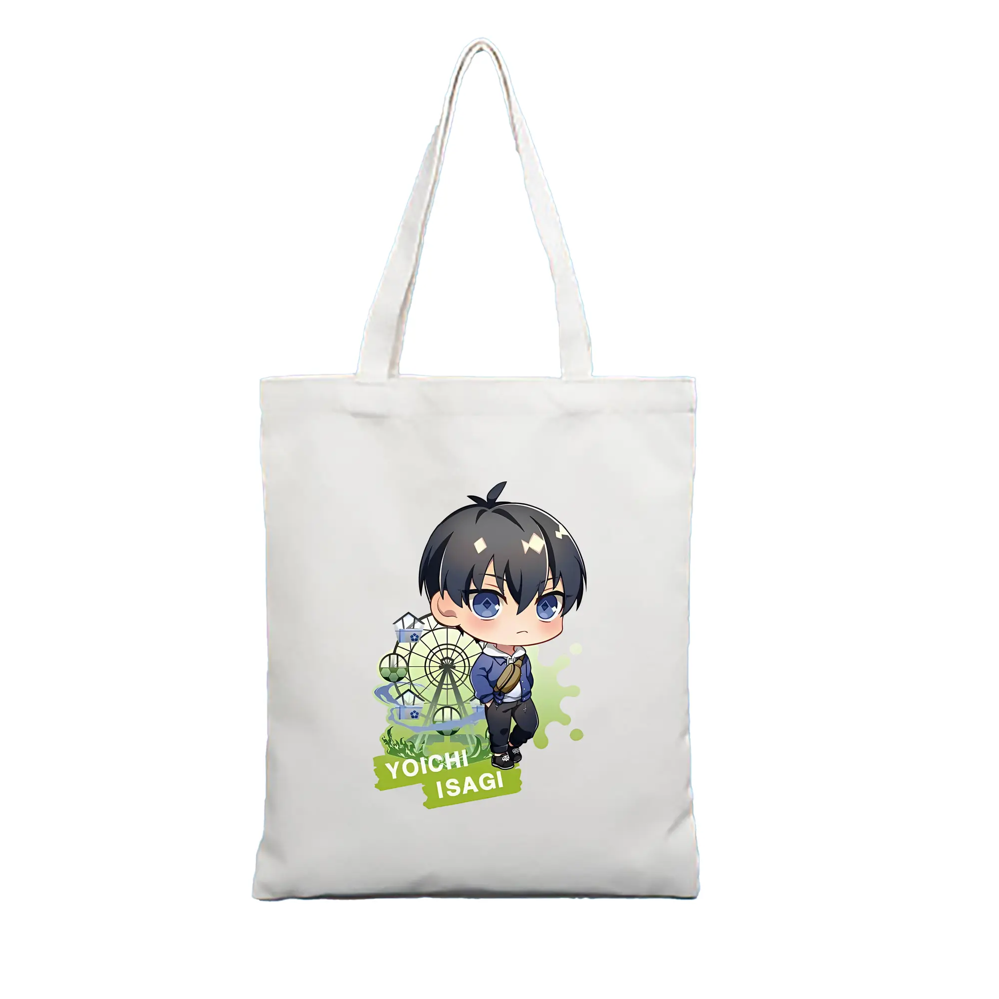 ブルーロック グッズ 潔 世一 - 縦型キャンバス手提げバッグ（トートバッグ） ・ キャンバス素材 ・ ショッピング用 ・ 軽量 丈夫 お手入れ簡単