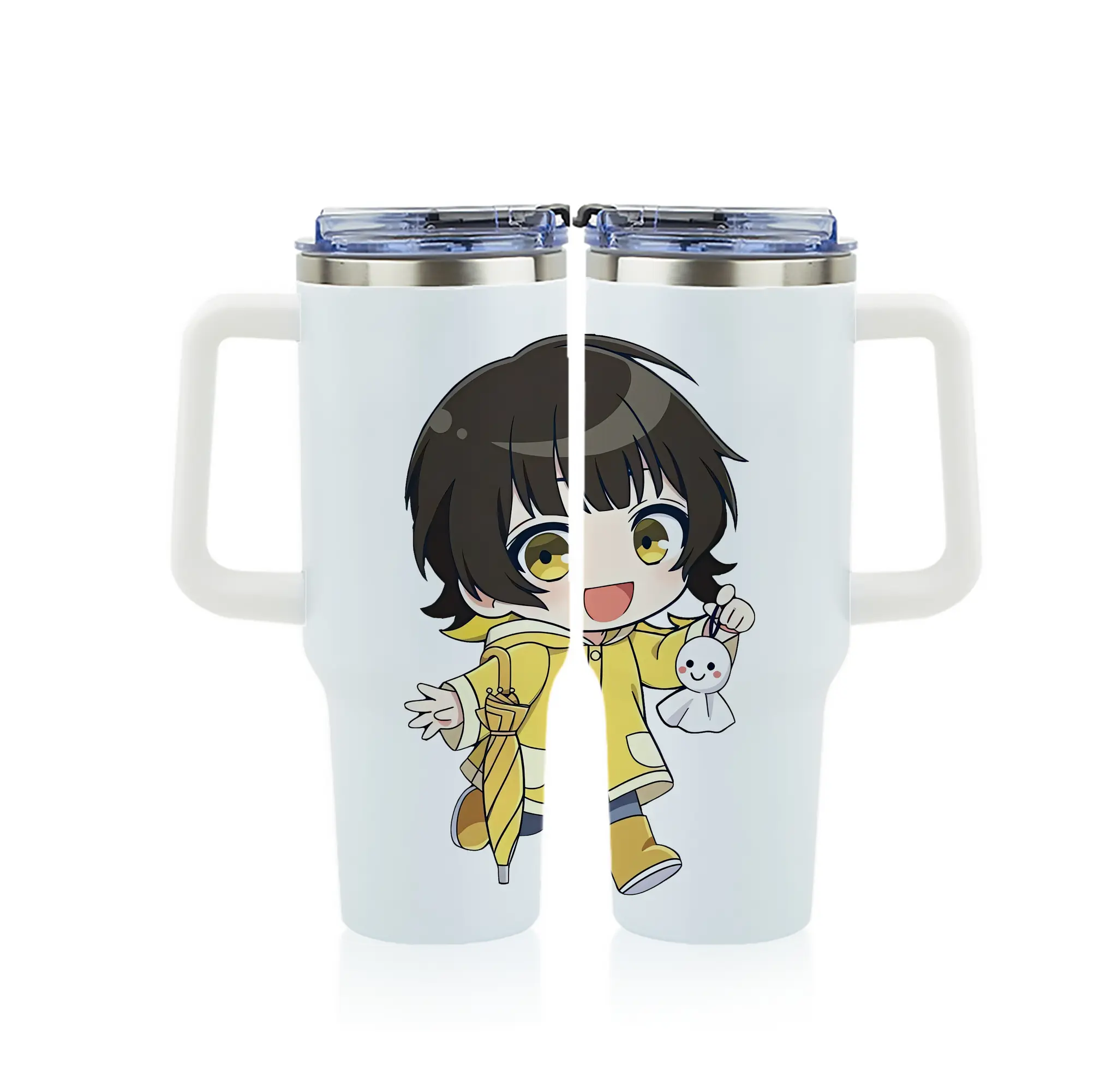 ブルーロック グッズ 蜂楽 廻 - 1200mL フルプリント車用タンブラー ・ 304ステンレス 内側 ・ 201ステンレス 外側 ・ 保温 保冷 ・ 通勤 ドライブ アウトドア用