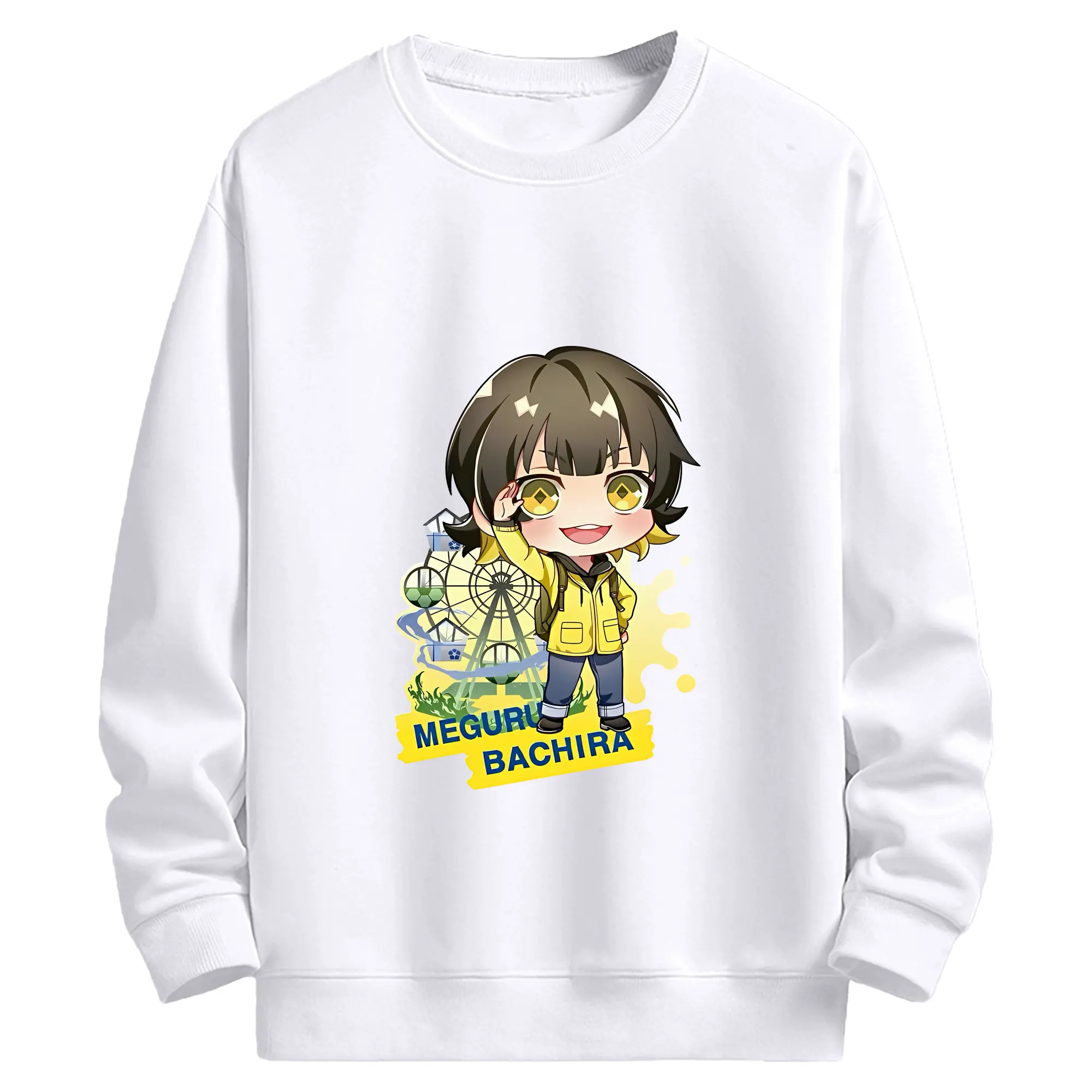 ブルーロック グッズ 蜂楽 廻 - 高品質 クルーネック スウェット ・ コットン59％ ポリエステル41％ ・ ユニセックス 長袖 トレーナー ・ カジュアル デイリー スポーツ 散歩用