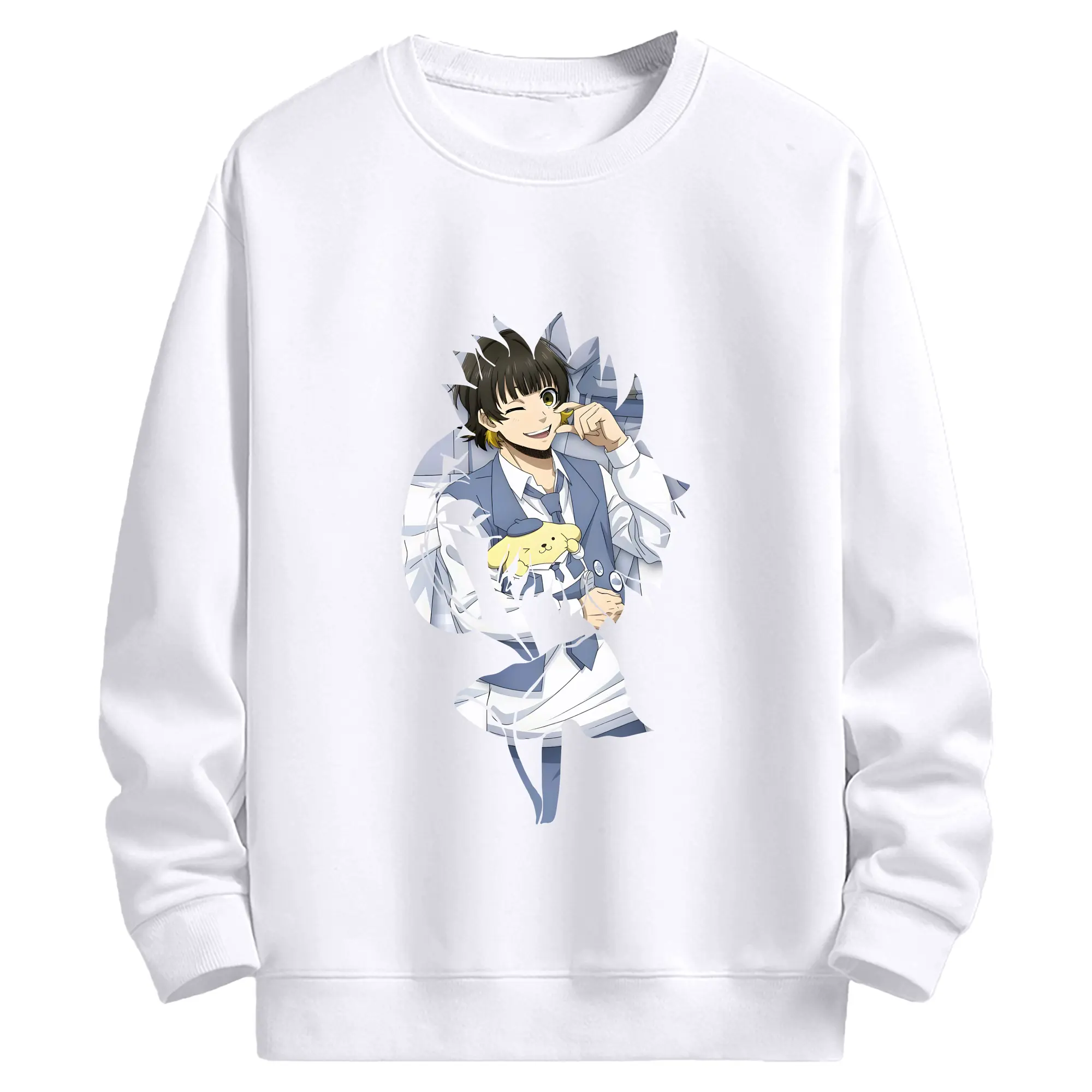 ブルーロック グッズ 蜂楽 廻 - 高品質 クルーネック スウェット ・ コットン59％ ポリエステル41％ ・ ユニセックス 長袖 トレーナー ・ カジュアル デイリー スポーツ 散歩用