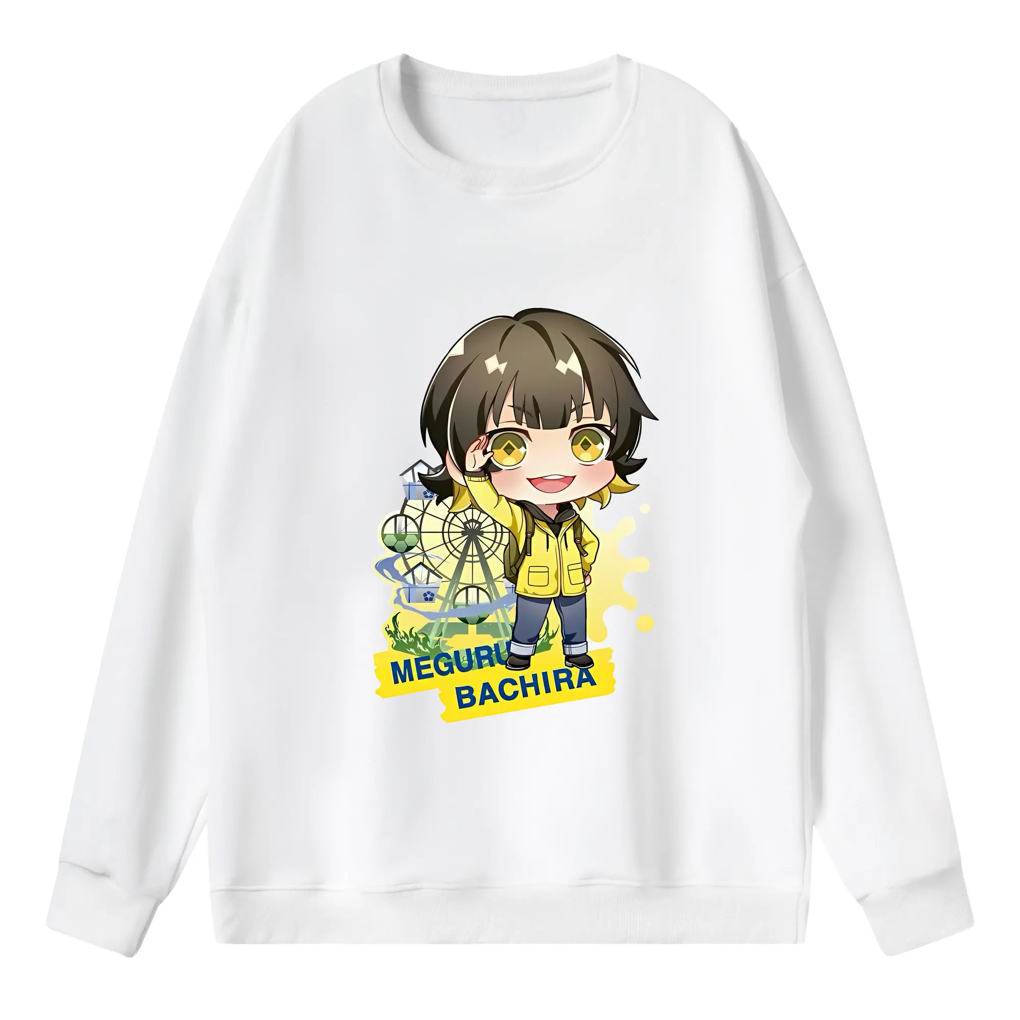 ブルーロック グッズ 蜂楽 廻 - 薄手 クルーネック スウェット 裏毛260g · ポリエステル 春秋向け カジュアル 男女兼用 · トレーナー デイリー スポーツ 散歩に最適