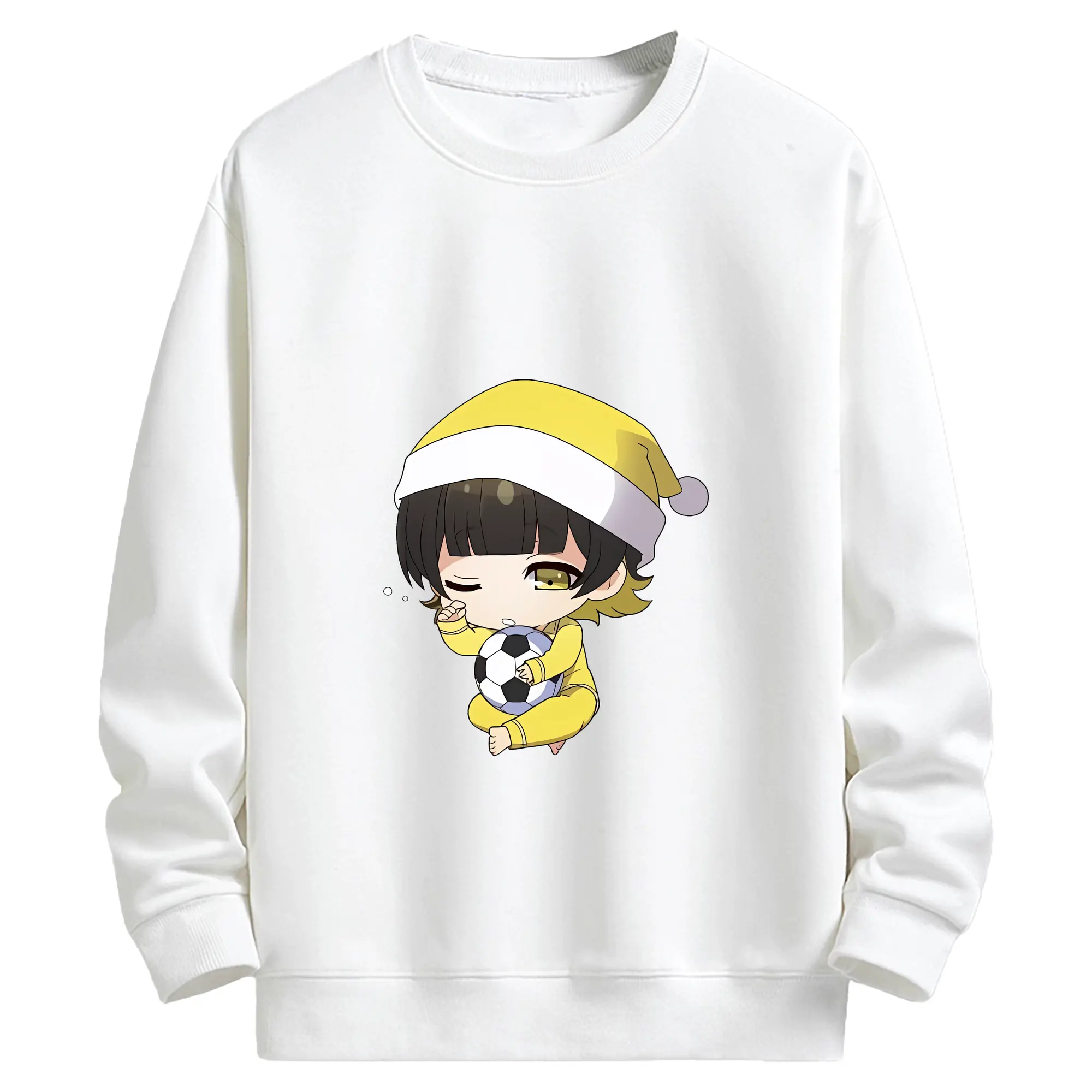 ブルーロック グッズ 蜂楽 廻 - キッズ クルーネックスウェットシャツ ・ フロントプリント ・ 綿80％ ポリエステル20％ ・ 快適 通学 スポーツ 日常使い お散歩用
