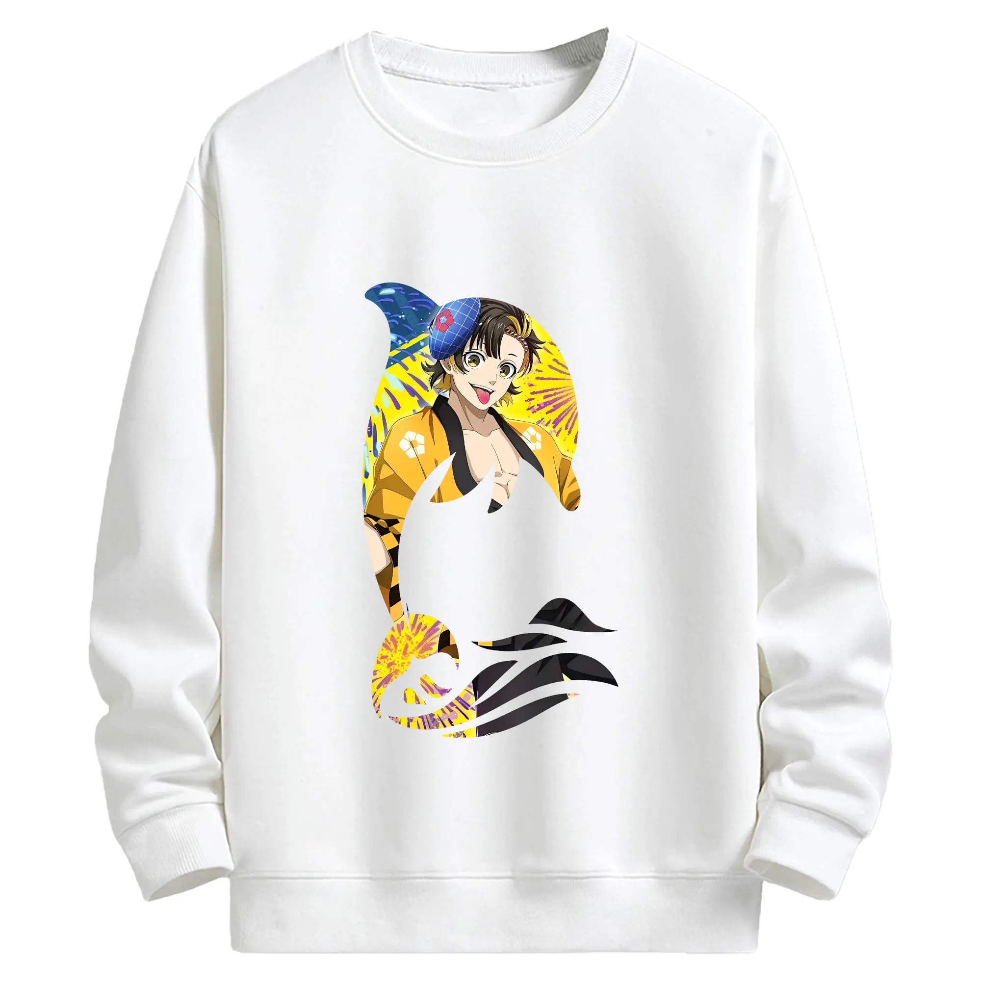 ブルーロック グッズ 蜂楽 廻 - キッズ クルーネックスウェットシャツ ・ フロントプリント ・ 綿80％ ポリエステル20％ ・ 快適 通学 スポーツ 日常使い お散歩用