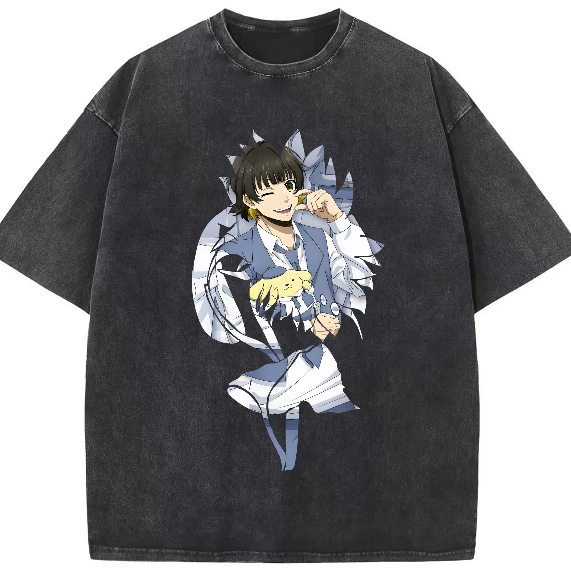 ブルーロック グッズ 蜂楽 廻 - 綿100％ ヴィンテージ風 半袖Tシャツ ・ フロントプリント ・ 柔らか肌触り ・ 通気性 快適 ・ スポーツ カジュアル 外出用