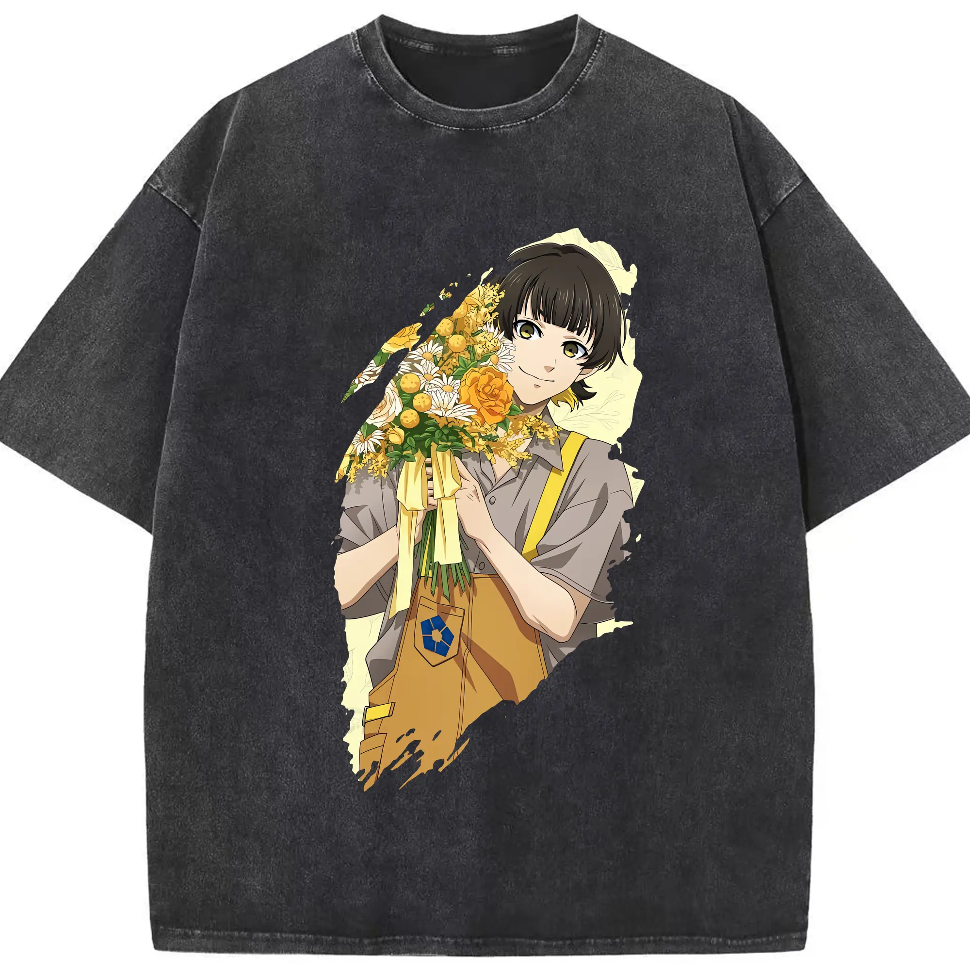 ブルーロック グッズ 蜂楽 廻 - 綿100％ ヴィンテージ風 半袖Tシャツ ・ フロントプリント ・ 柔らか肌触り ・ 通気性 快適 ・ スポーツ カジュアル 外出用