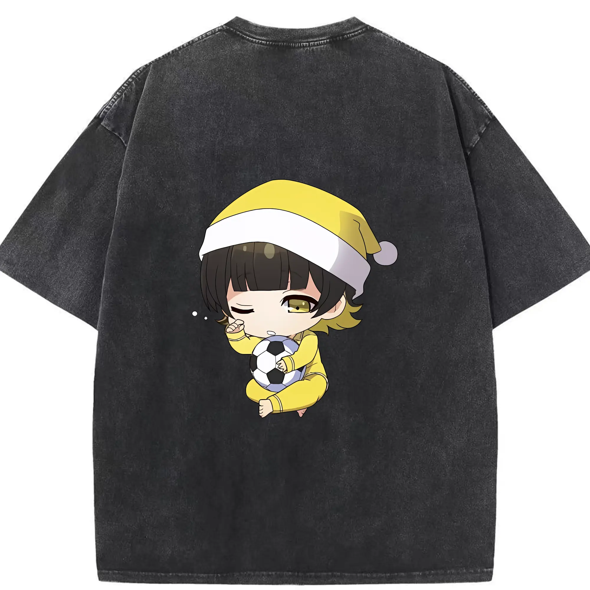 ブルーロック グッズ 蜂楽 廻 - 綿100％ ヴィンテージ風 半袖Tシャツ ・ 背面プリント ・ 柔らか肌触り ・ 通気性 快適 ・ スポーツ カジュアル 外出用