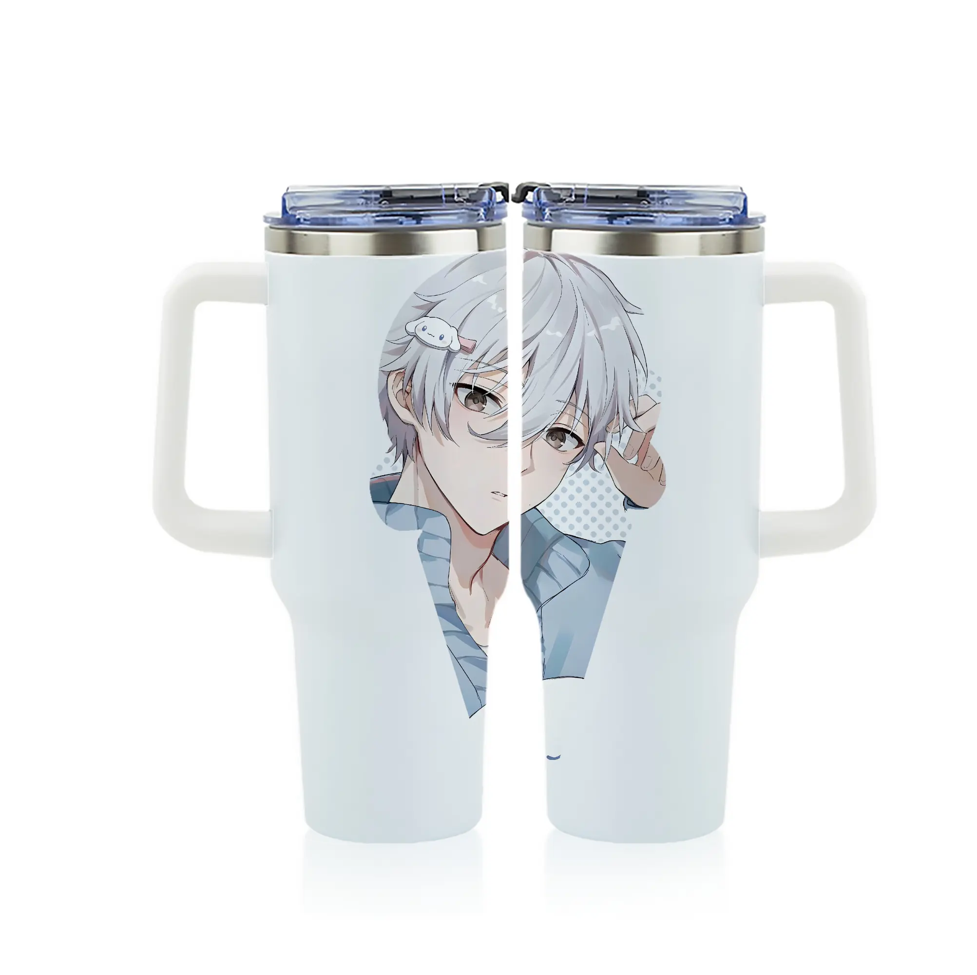 ブルーロック グッズ 凪 誠士郎 - 1200mL フルプリント車用タンブラー ・ 304ステンレス 内側 ・ 201ステンレス 外側 ・ 保温 保冷 ・ 通勤 ドライブ アウトドア用