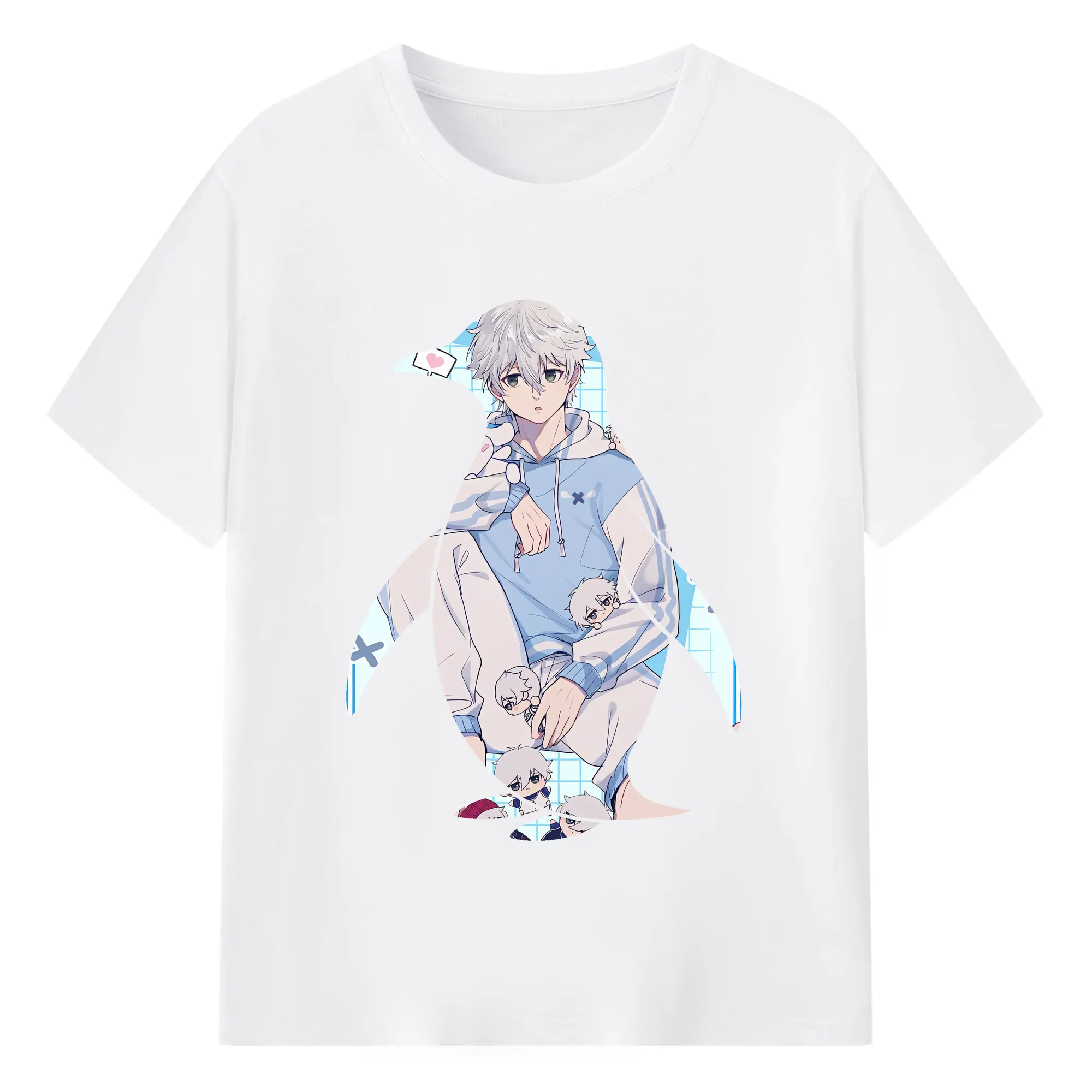 ブルーロック グッズ 凪 誠士郎 - 綿100％ 半袖Tシャツ ・ フロントプリント ・ 快適 通気性 ・ 日常使い 散歩 スポーツ用