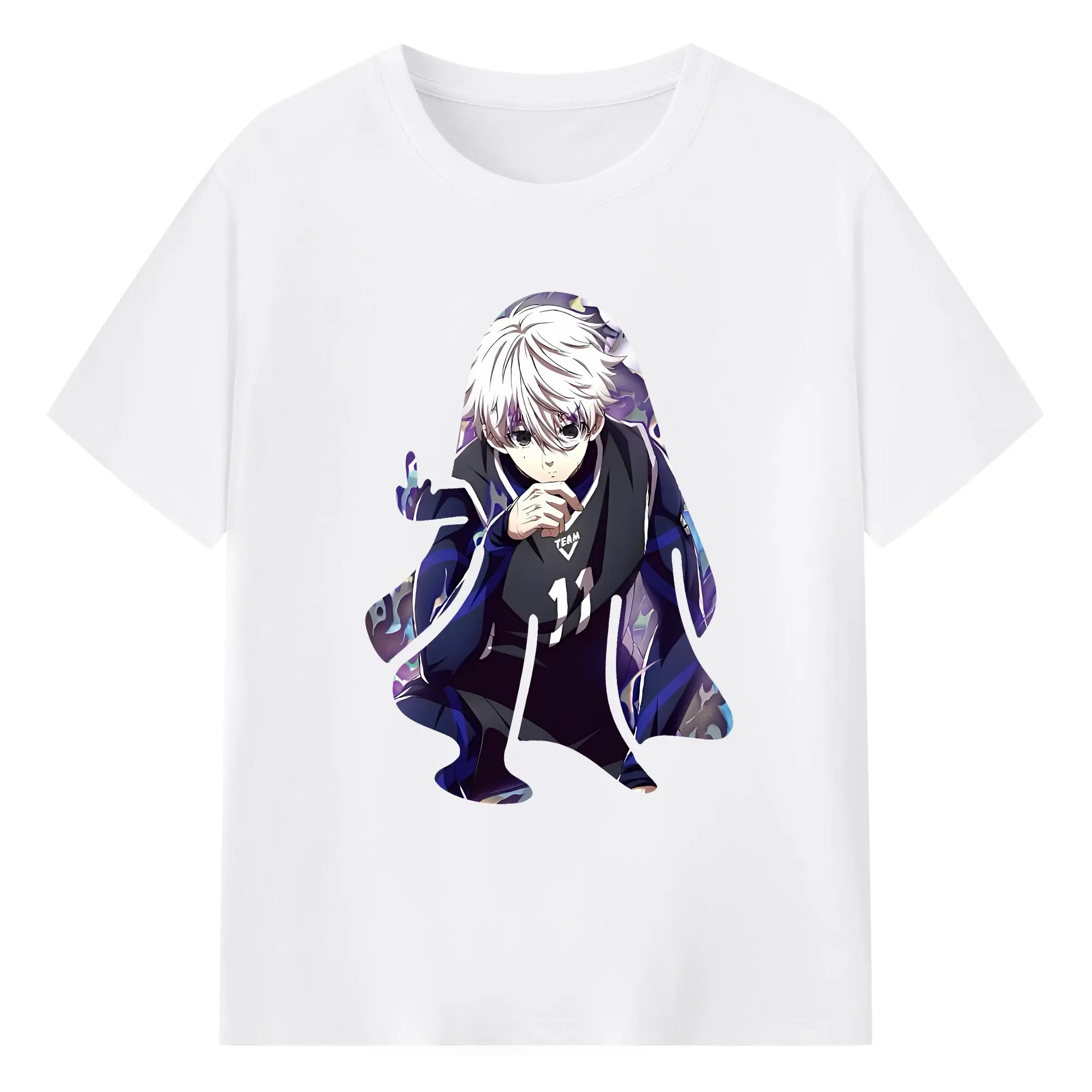 ブルーロック グッズ 凪 誠士郎 - 綿100％ 半袖Tシャツ ・ フロントプリント ・ 快適 通気性 ・ 日常使い 散歩 スポーツ用