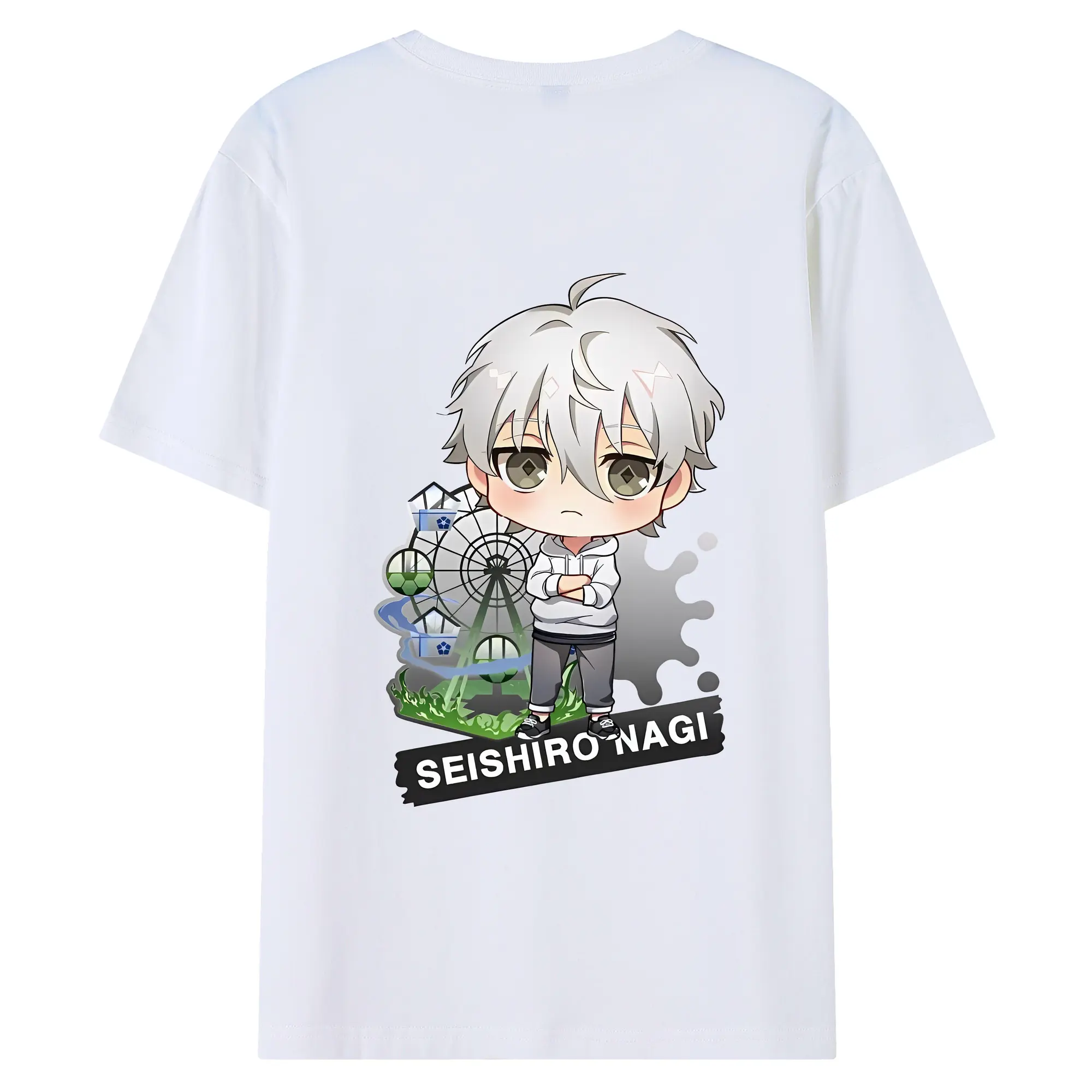 ブルーロック グッズ 凪 誠士郎 - 綿100％ 半袖Tシャツ ・ バックプリント ・ 快適 通気性 ・ 日常使い 散歩 スポーツ用