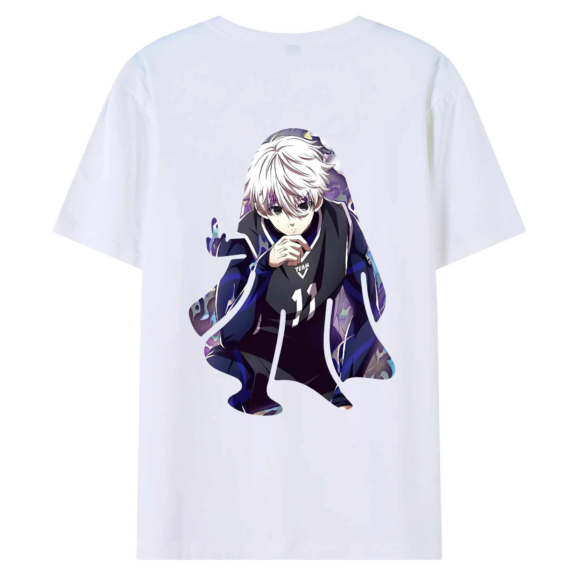 ブルーロック グッズ 凪 誠士郎 - 綿100％ 半袖Tシャツ ・ バックプリント ・ 快適 通気性 ・ 日常使い 散歩 スポーツ用