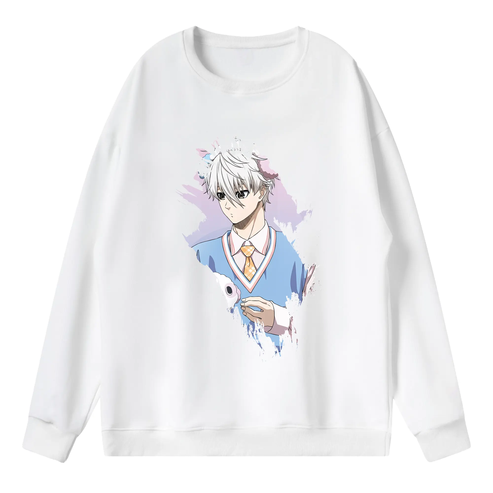 ブルーロック グッズ 凪 誠士郎 - 薄手 クルーネック スウェット 裏毛260g · ポリエステル 春秋向け カジュアル 男女兼用 · トレーナー デイリー スポーツ 散歩に最適