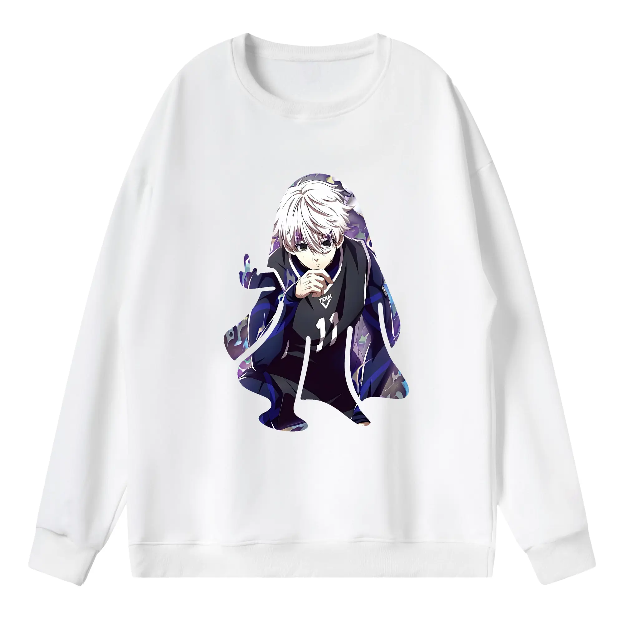 ブルーロック グッズ 凪 誠士郎 - 薄手 クルーネック スウェット 裏毛260g · ポリエステル 春秋向け カジュアル 男女兼用 · トレーナー デイリー スポーツ 散歩に最適