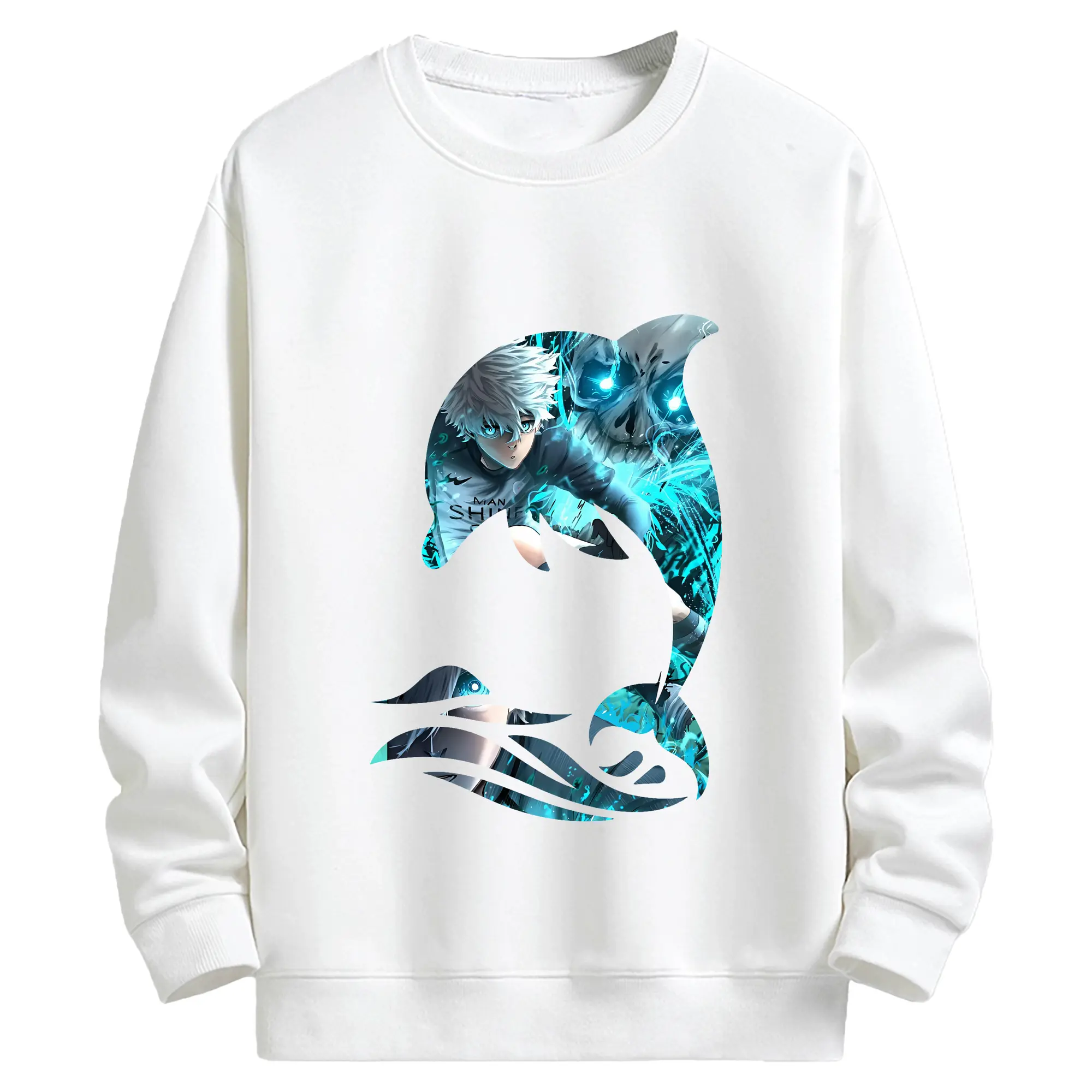 ブルーロック グッズ 凪 誠士郎 - キッズ クルーネックスウェットシャツ ・ フロントプリント ・ 綿80％ ポリエステル20％ ・ 快適 通学 スポーツ 日常使い お散歩用