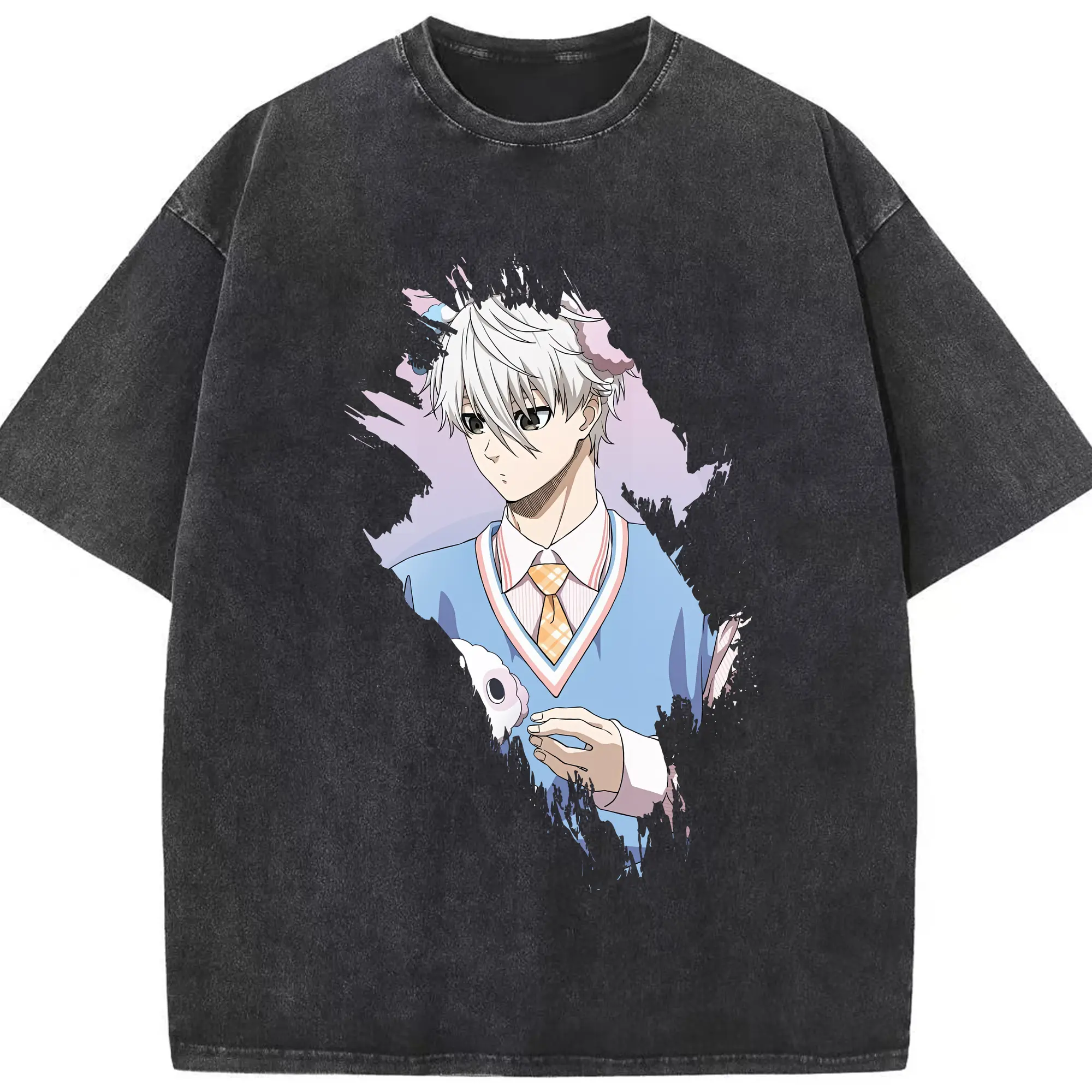 ブルーロック グッズ 凪 誠士郎 - 綿100％ ヴィンテージ風 半袖Tシャツ ・ フロントプリント ・ 柔らか肌触り ・ 通気性 快適 ・ スポーツ カジュアル 外出用