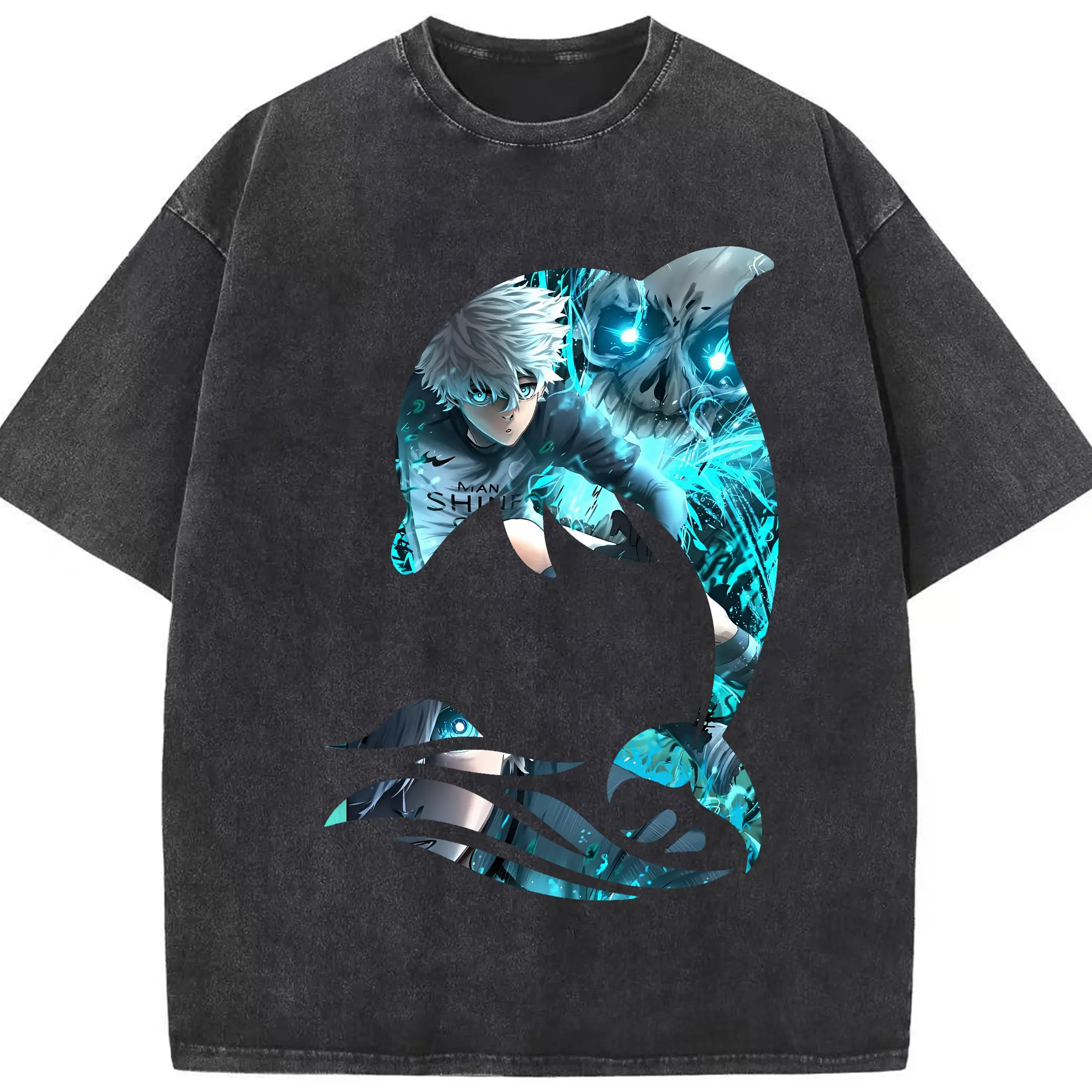 ブルーロック グッズ 凪 誠士郎 - 綿100％ ヴィンテージ風 半袖Tシャツ ・ フロントプリント ・ 柔らか肌触り ・ 通気性 快適 ・ スポーツ カジュアル 外出用