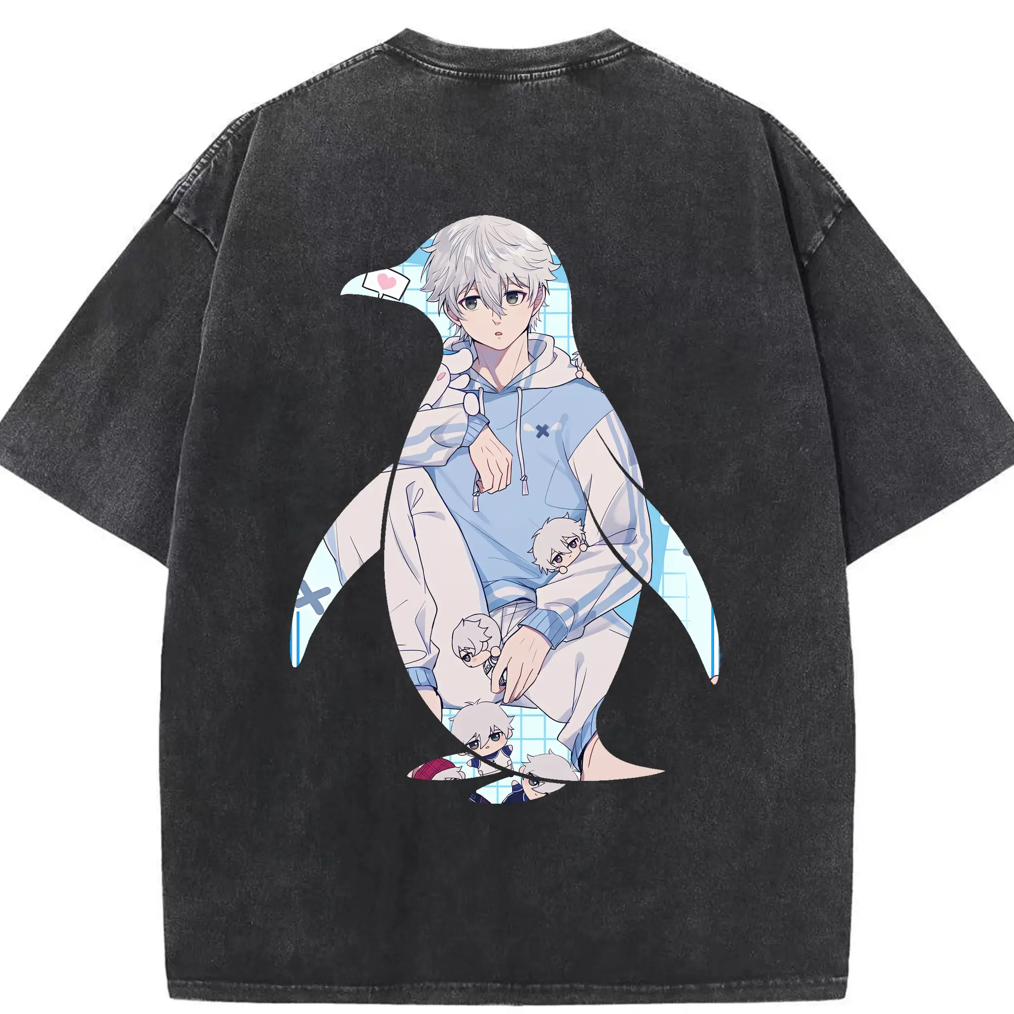 ブルーロック グッズ 凪 誠士郎 - 綿100％ ヴィンテージ風 半袖Tシャツ ・ 背面プリント ・ 柔らか肌触り ・ 通気性 快適 ・ スポーツ カジュアル 外出用