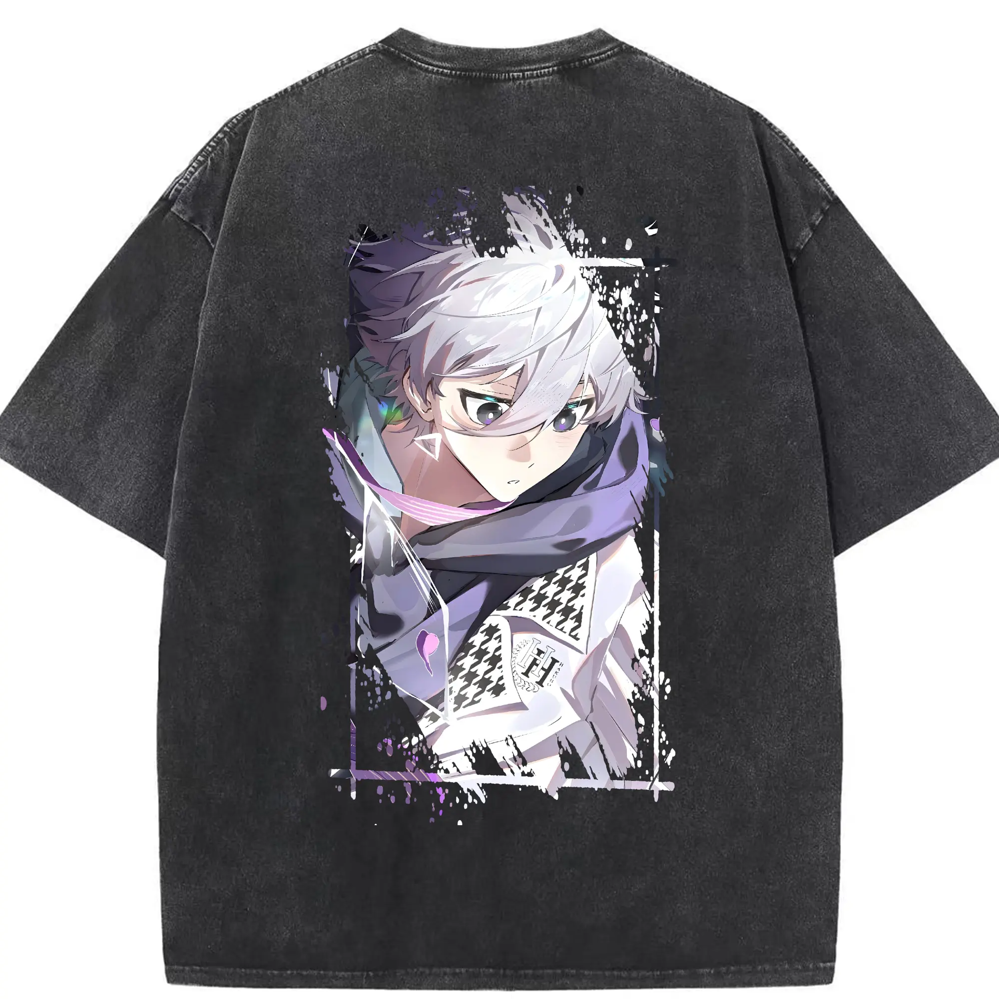 ブルーロック グッズ 凪 誠士郎 - 綿100％ ヴィンテージ風 半袖Tシャツ ・ 背面プリント ・ 柔らか肌触り ・ 通気性 快適 ・ スポーツ カジュアル 外出用