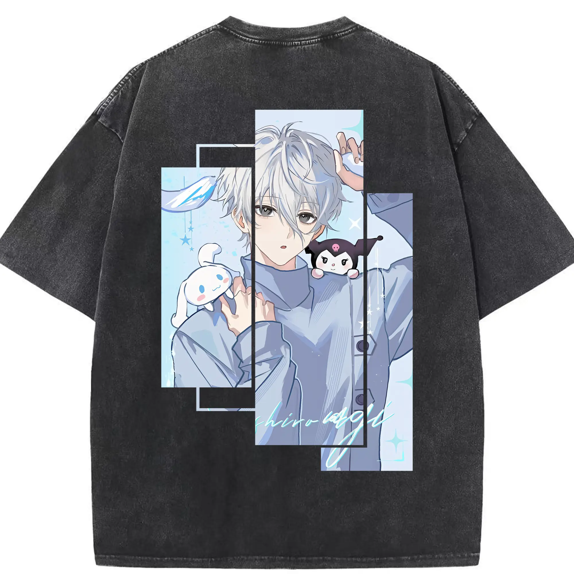 ブルーロック グッズ 凪 誠士郎 - 綿100％ ヴィンテージ風 半袖Tシャツ ・ 背面プリント ・ 柔らか肌触り ・ 通気性 快適 ・ スポーツ カジュアル 外出用