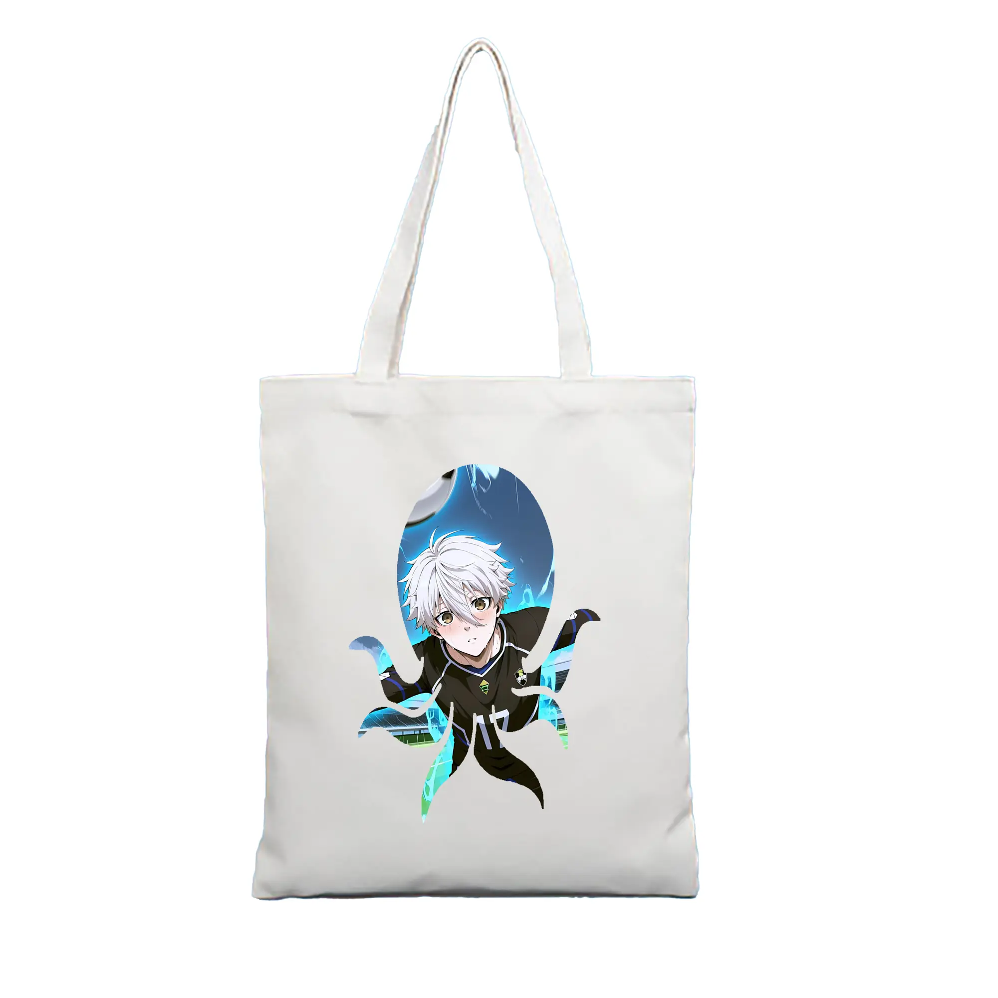 ブルーロック グッズ 凪 誠士郎 - 縦型キャンバス手提げバッグ（トートバッグ） ・ キャンバス素材 ・ ショッピング用 ・ 軽量 丈夫 お手入れ簡単