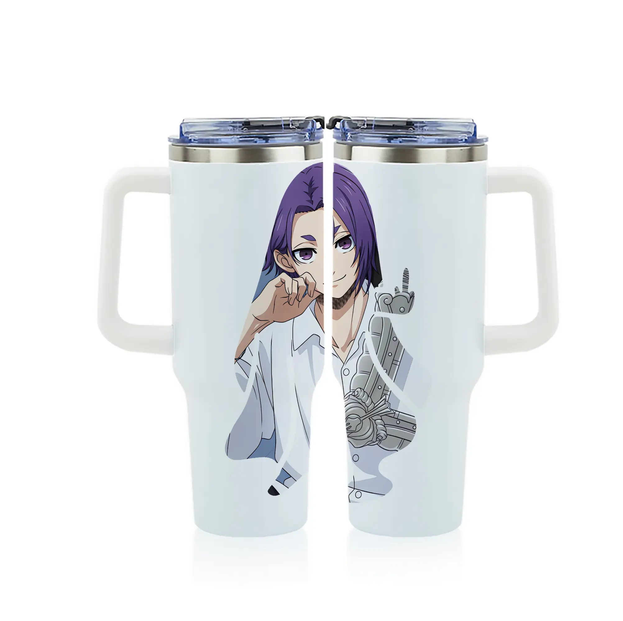 ブルーロック グッズ 御影 玲王 - 1200mL フルプリント車用タンブラー ・ 304ステンレス 内側 ・ 201ステンレス 外側 ・ 保温 保冷 ・ 通勤 ドライブ アウトドア用