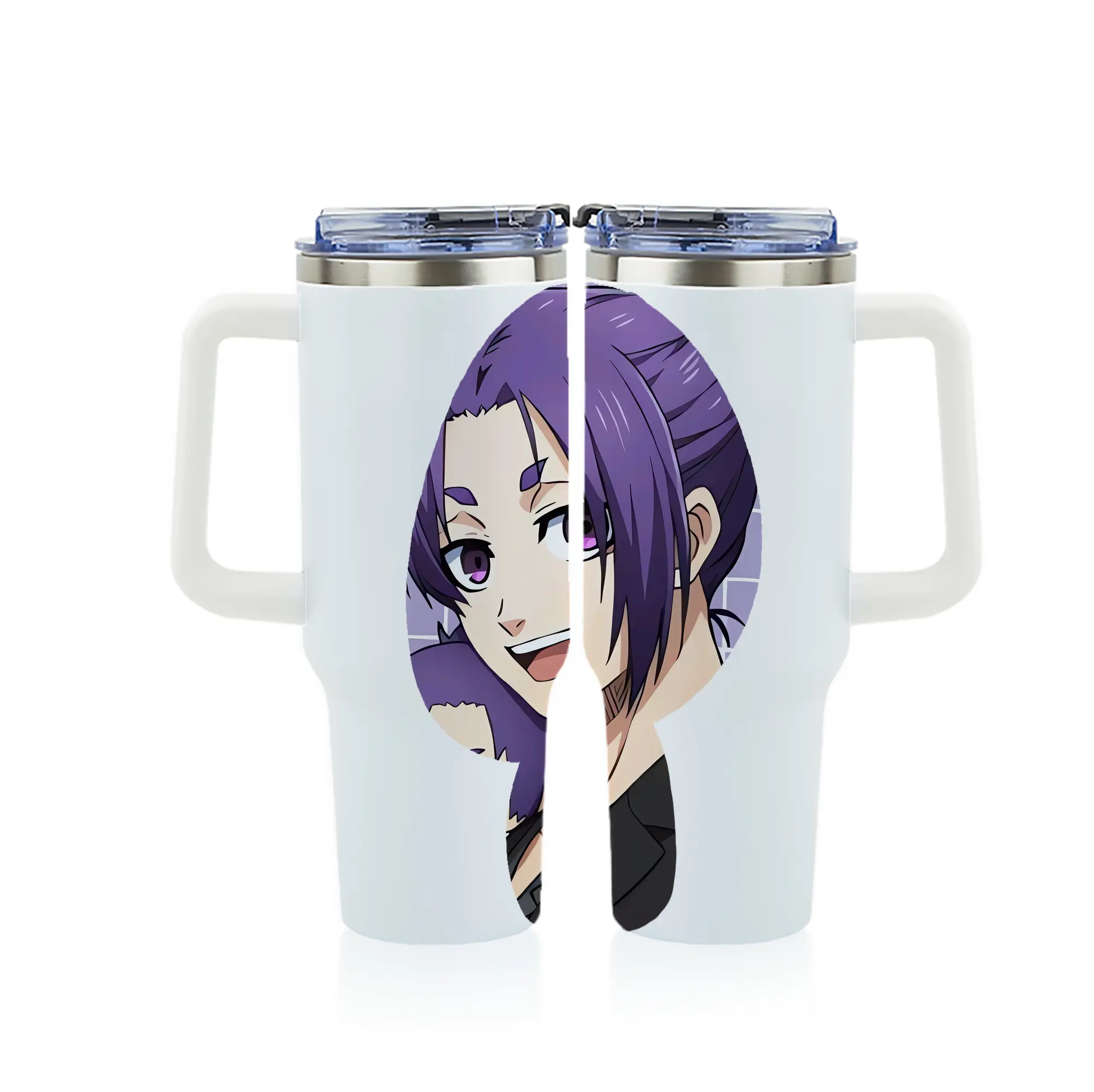 ブルーロック グッズ 御影 玲王 - 1200mL フルプリント車用タンブラー ・ 304ステンレス 内側 ・ 201ステンレス 外側 ・ 保温 保冷 ・ 通勤 ドライブ アウトドア用