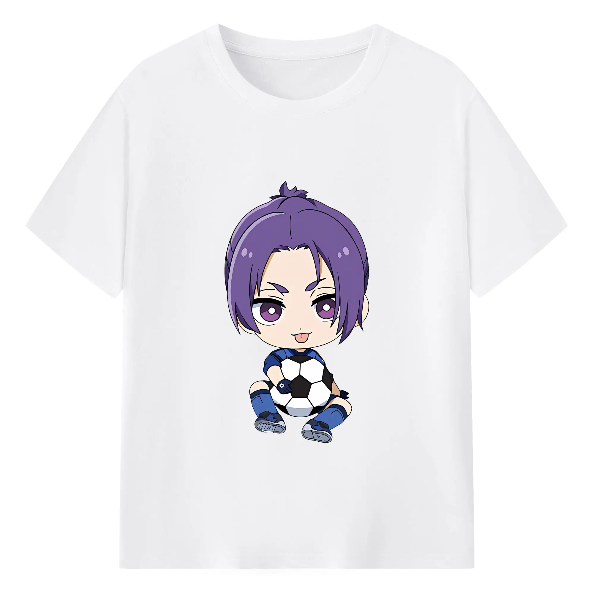 ブルーロック グッズ 御影 玲王 - 綿100％ 半袖Tシャツ ・ フロントプリント ・ 快適 通気性 ・ 日常使い 散歩 スポーツ用