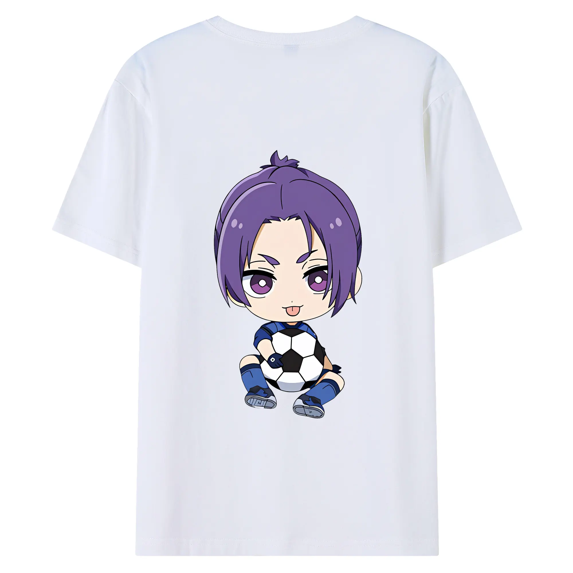 ブルーロック グッズ 御影 玲王 - 綿100％ 半袖Tシャツ ・ バックプリント ・ 快適 通気性 ・ 日常使い 散歩 スポーツ用