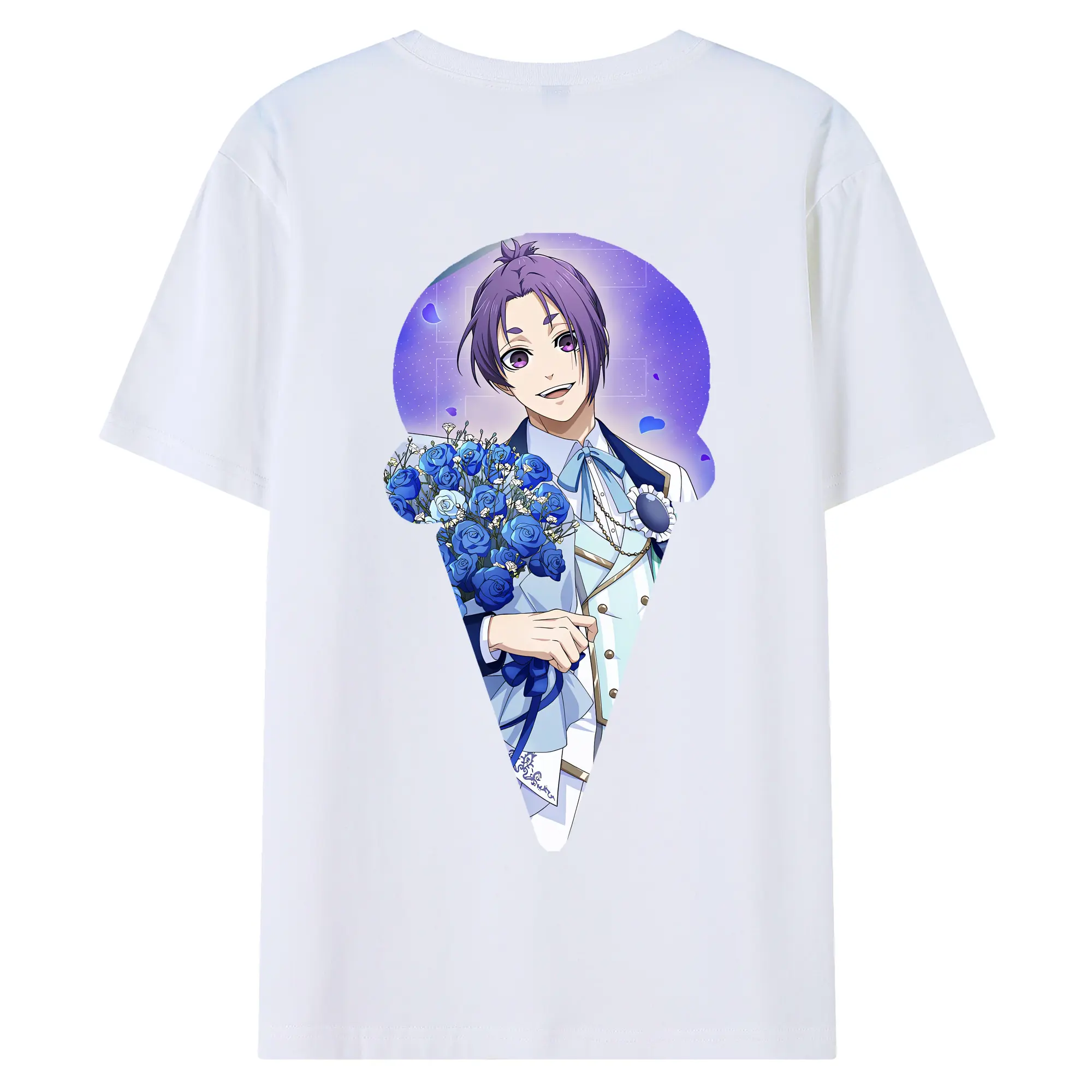 ブルーロック グッズ 御影 玲王 - 綿100％ 半袖Tシャツ ・ バックプリント ・ 快適 通気性 ・ 日常使い 散歩 スポーツ用