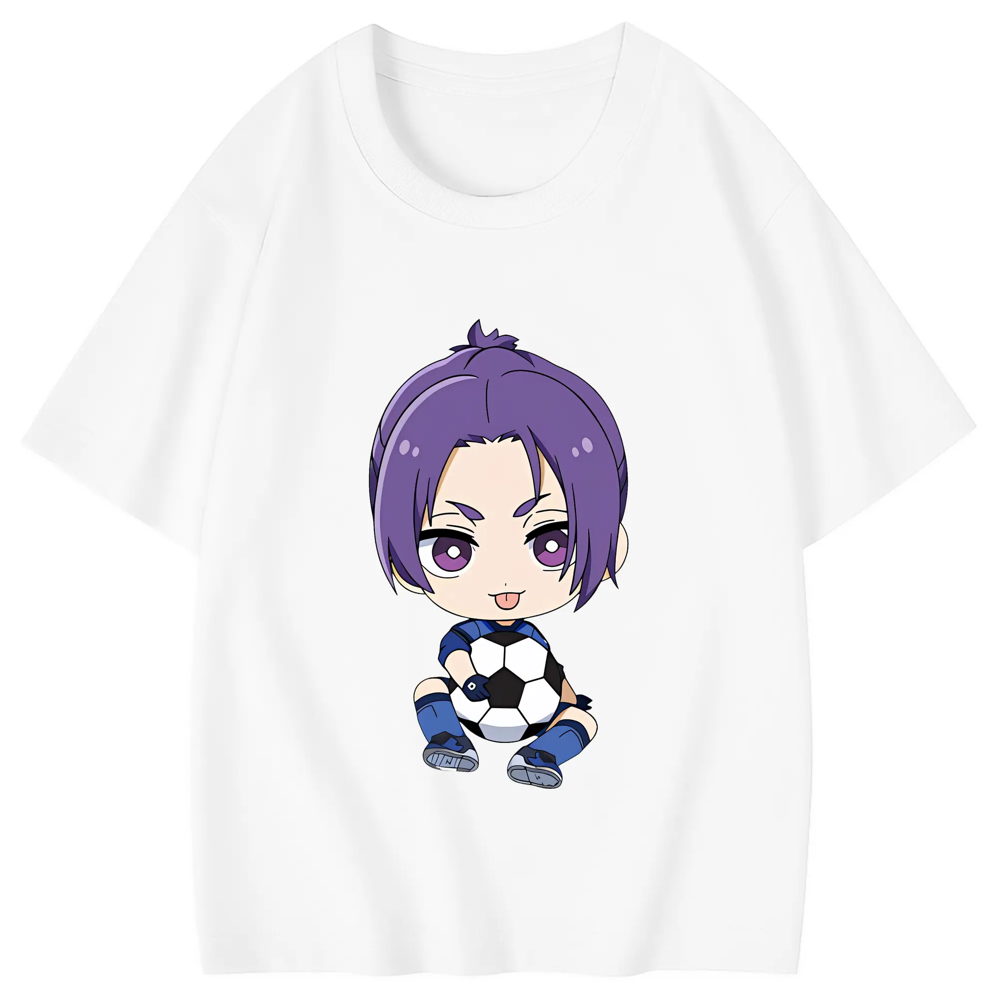 ブルーロック グッズ 御影 玲王 - 綿100％ キッズTシャツ ・ フロントプリント ・ 快適 通気性 ・ スポーツ カジュアル 散歩用