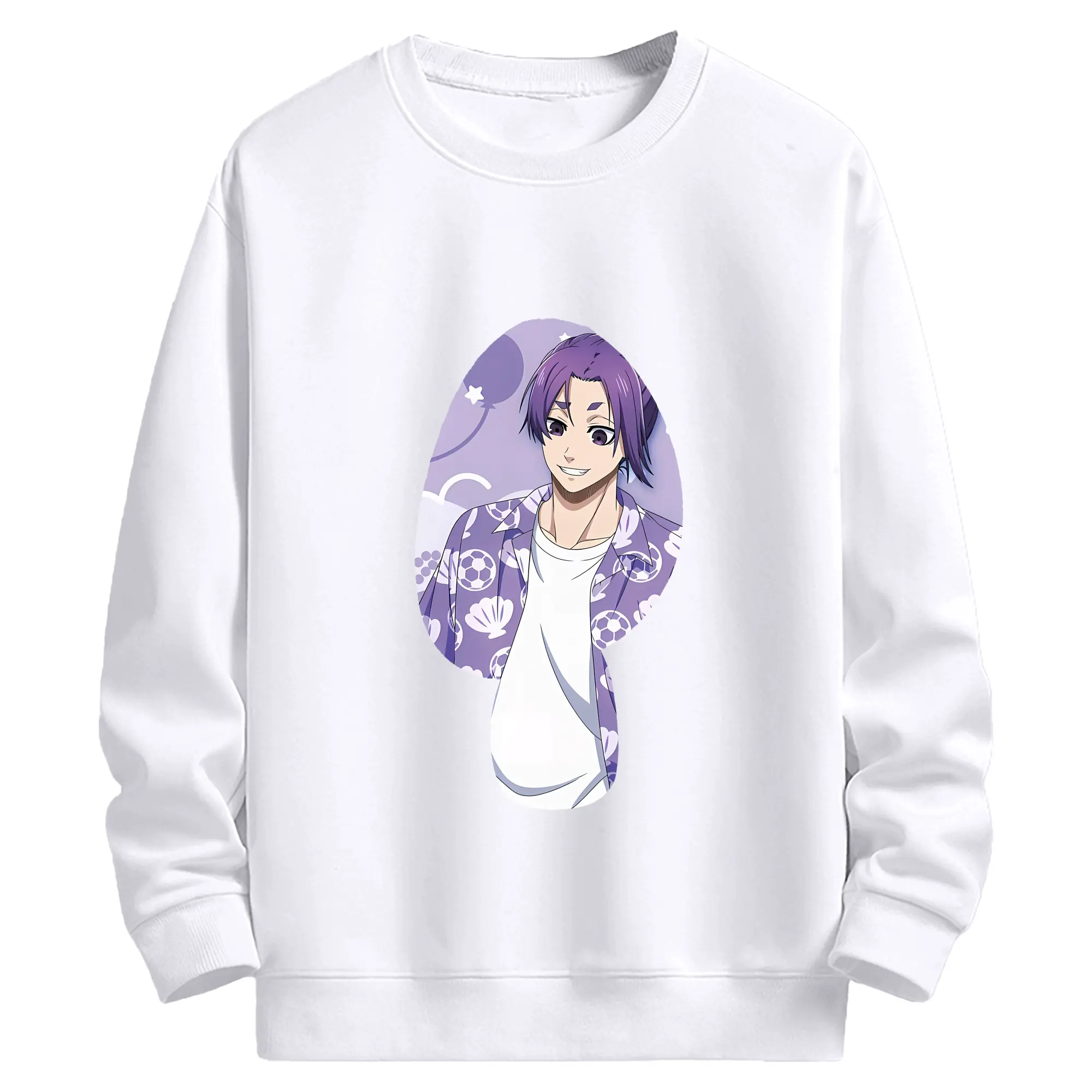 ブルーロック グッズ 御影 玲王 - 高品質 クルーネック スウェット ・ コットン59％ ポリエステル41％ ・ ユニセックス 長袖 トレーナー ・ カジュアル デイリー スポーツ 散歩用