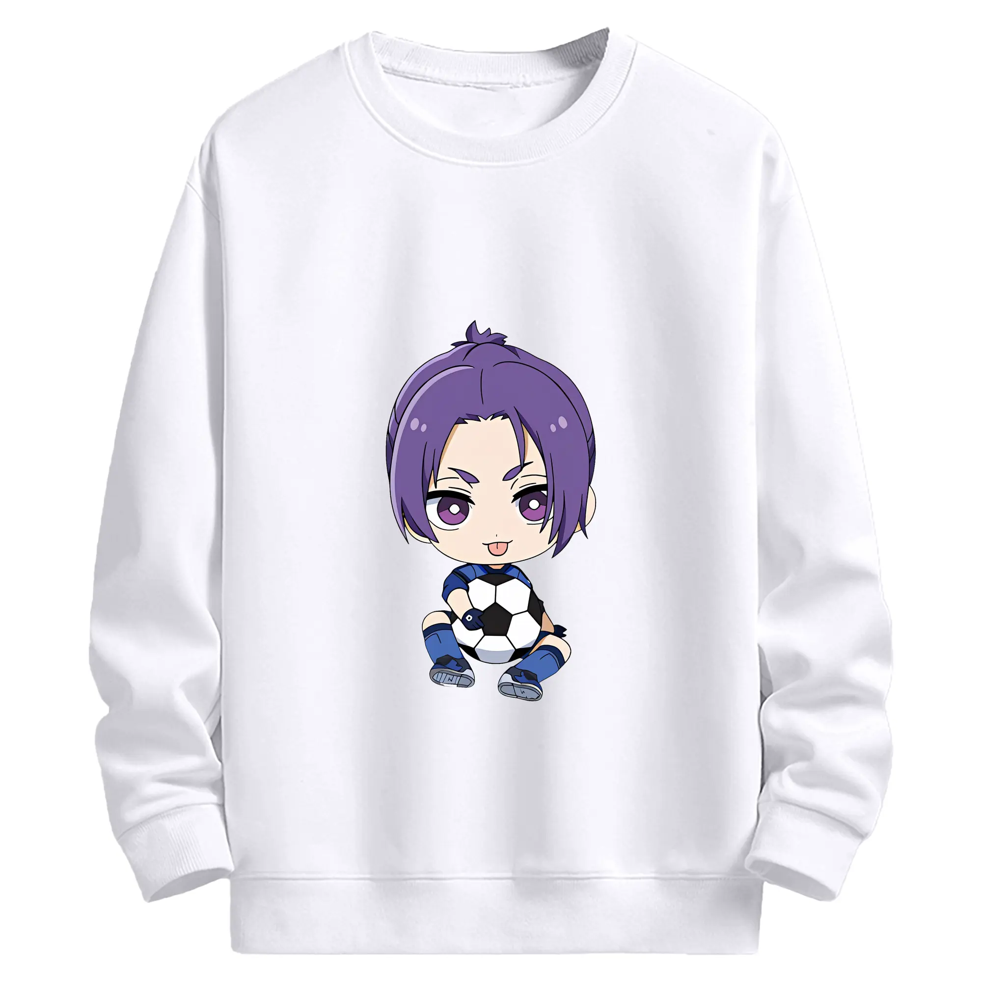 ブルーロック グッズ 御影 玲王 - 高品質 クルーネック スウェット ・ コットン59％ ポリエステル41％ ・ ユニセックス 長袖 トレーナー ・ カジュアル デイリー スポーツ 散歩用