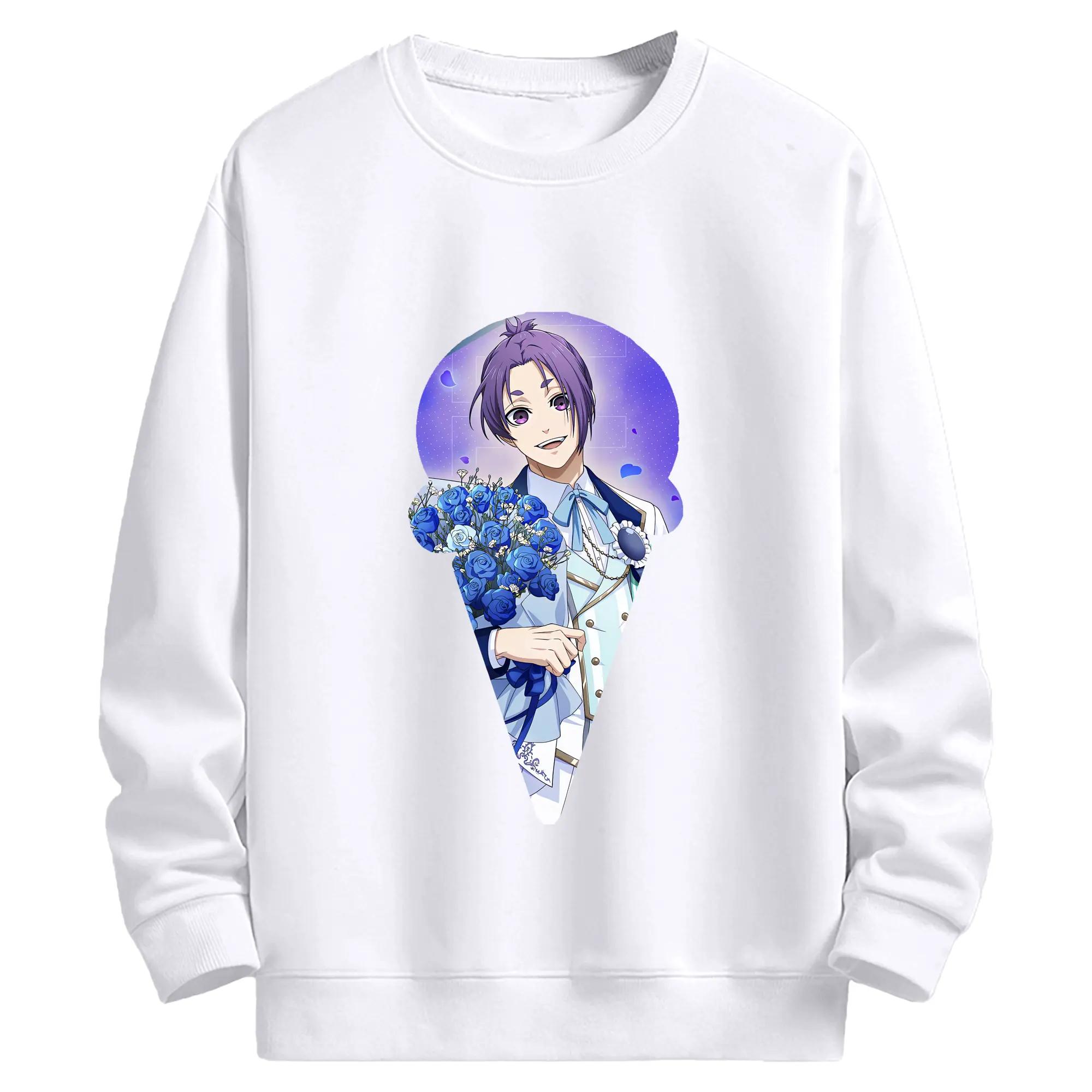 ブルーロック グッズ 御影 玲王 - 高品質 クルーネック スウェット ・ コットン59％ ポリエステル41％ ・ ユニセックス 長袖 トレーナー ・ カジュアル デイリー スポーツ 散歩用