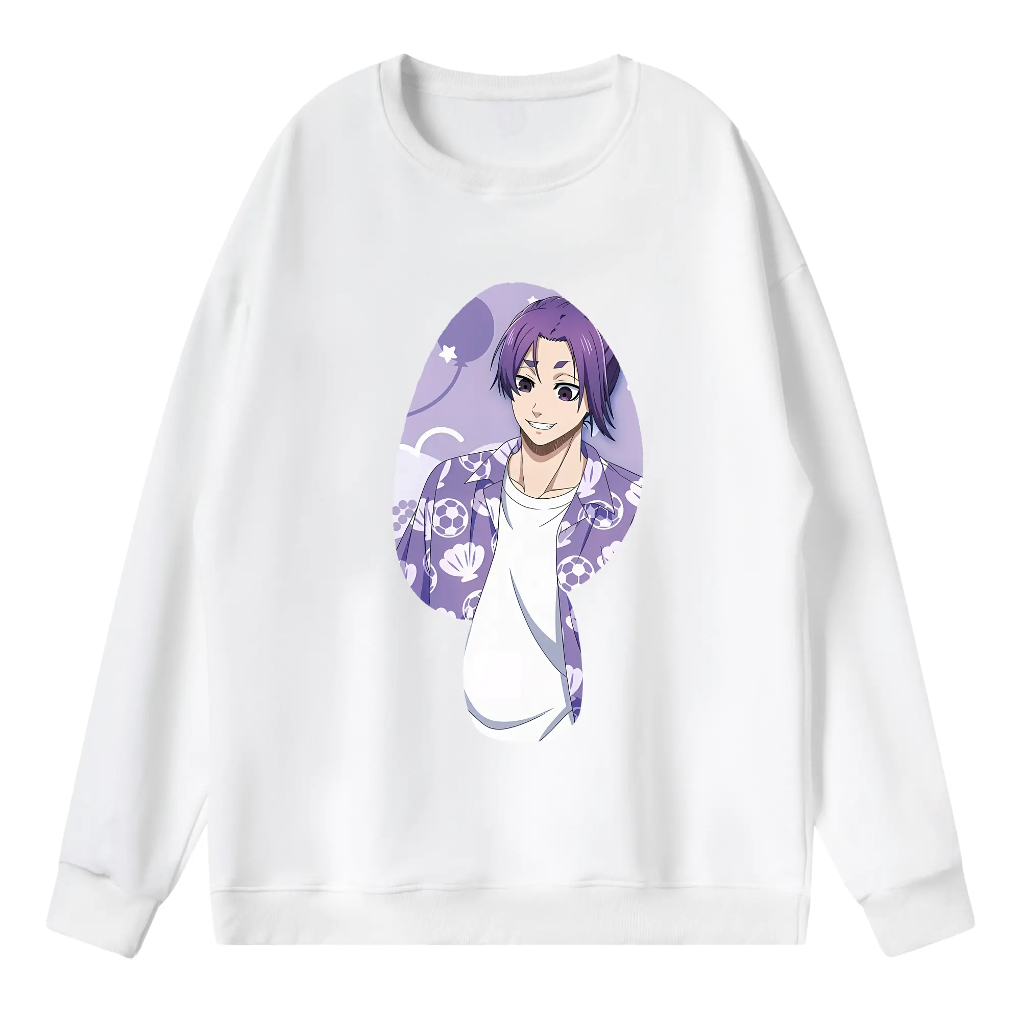 ブルーロック グッズ 御影 玲王 - 薄手 クルーネック スウェット 裏毛260g · ポリエステル 春秋向け カジュアル 男女兼用 · トレーナー デイリー スポーツ 散歩に最適