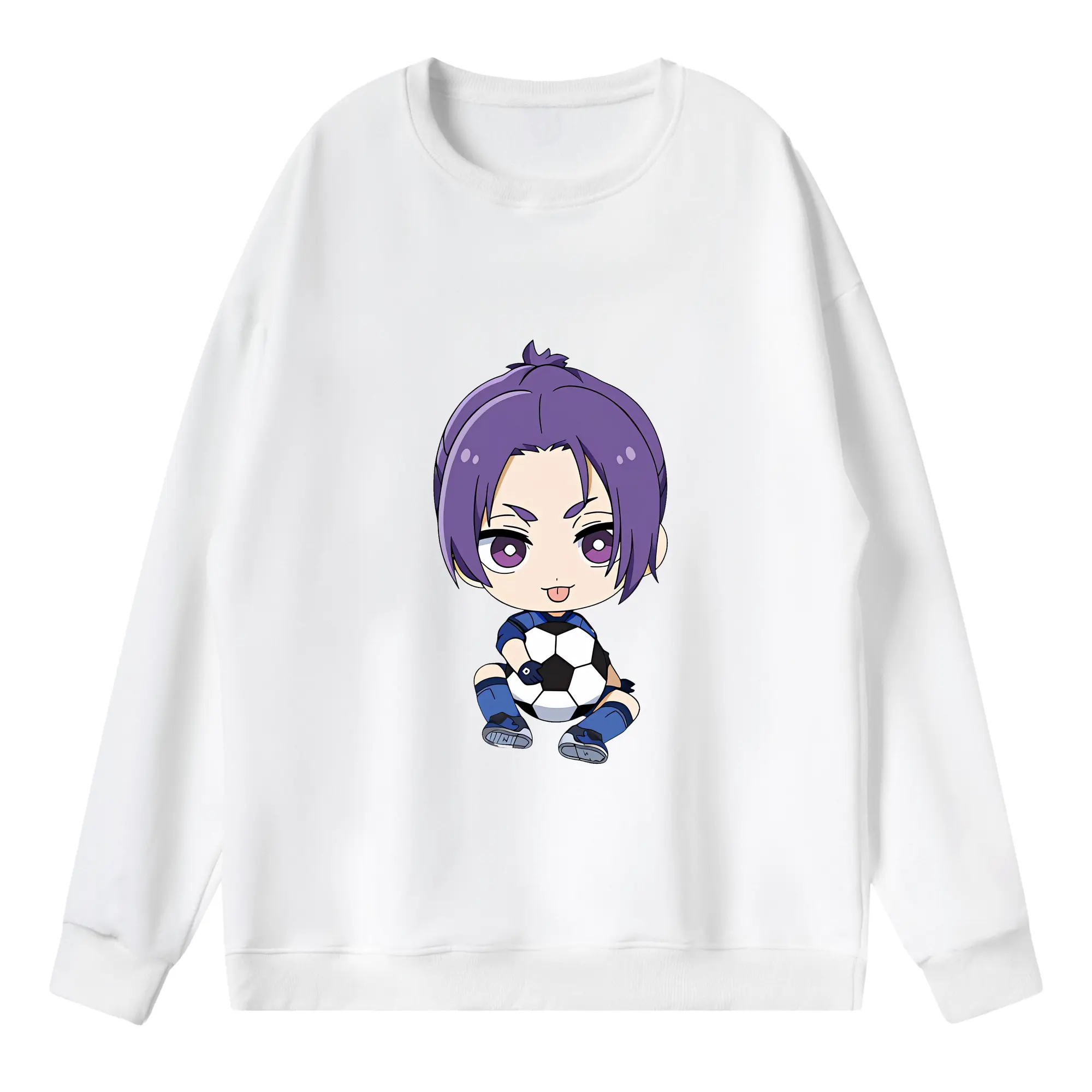 ブルーロック グッズ 御影 玲王 - 薄手 クルーネック スウェット 裏毛260g · ポリエステル 春秋向け カジュアル 男女兼用 · トレーナー デイリー スポーツ 散歩に最適