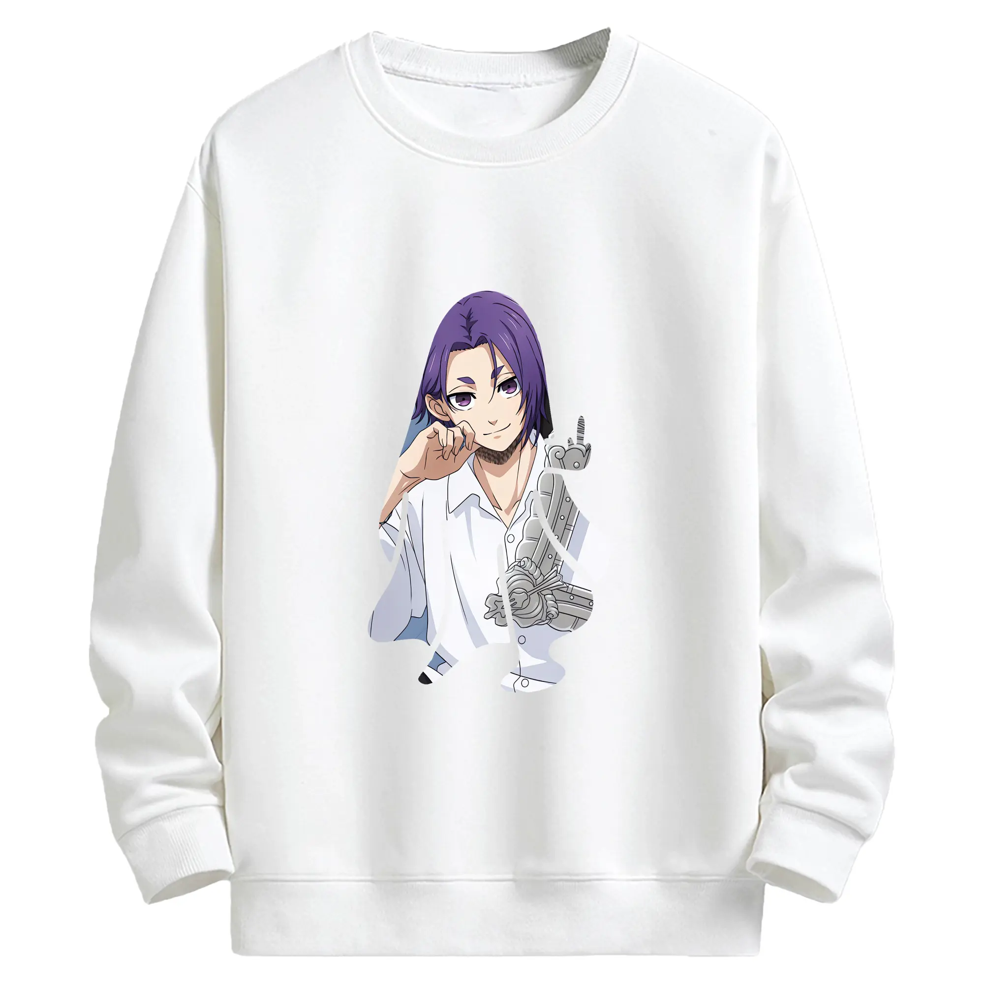 ブルーロック グッズ 御影 玲王 - キッズ クルーネックスウェットシャツ ・ フロントプリント ・ 綿80％ ポリエステル20％ ・ 快適 通学 スポーツ 日常使い お散歩用