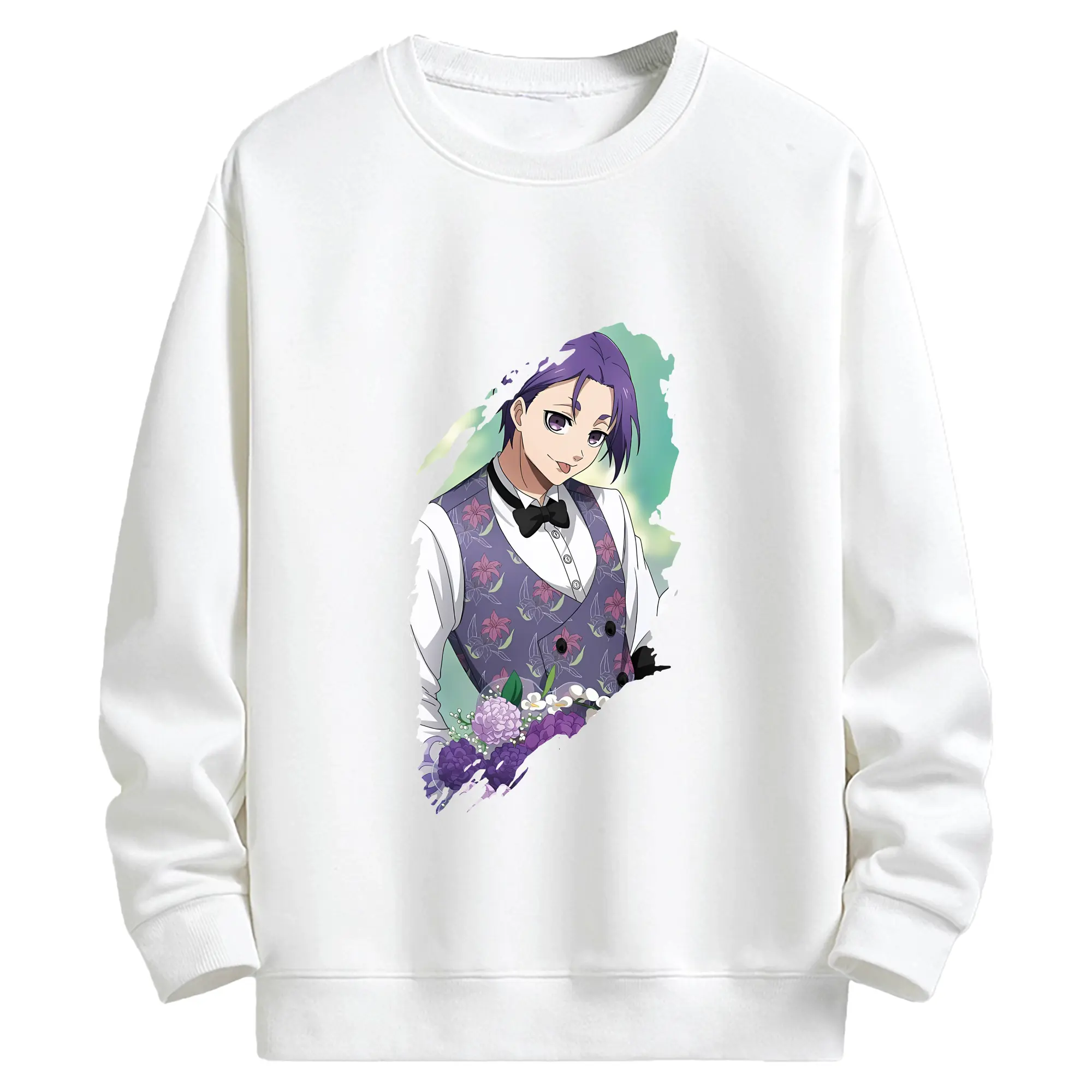 ブルーロック グッズ 御影 玲王 - キッズ クルーネックスウェットシャツ ・ フロントプリント ・ 綿80％ ポリエステル20％ ・ 快適 通学 スポーツ 日常使い お散歩用