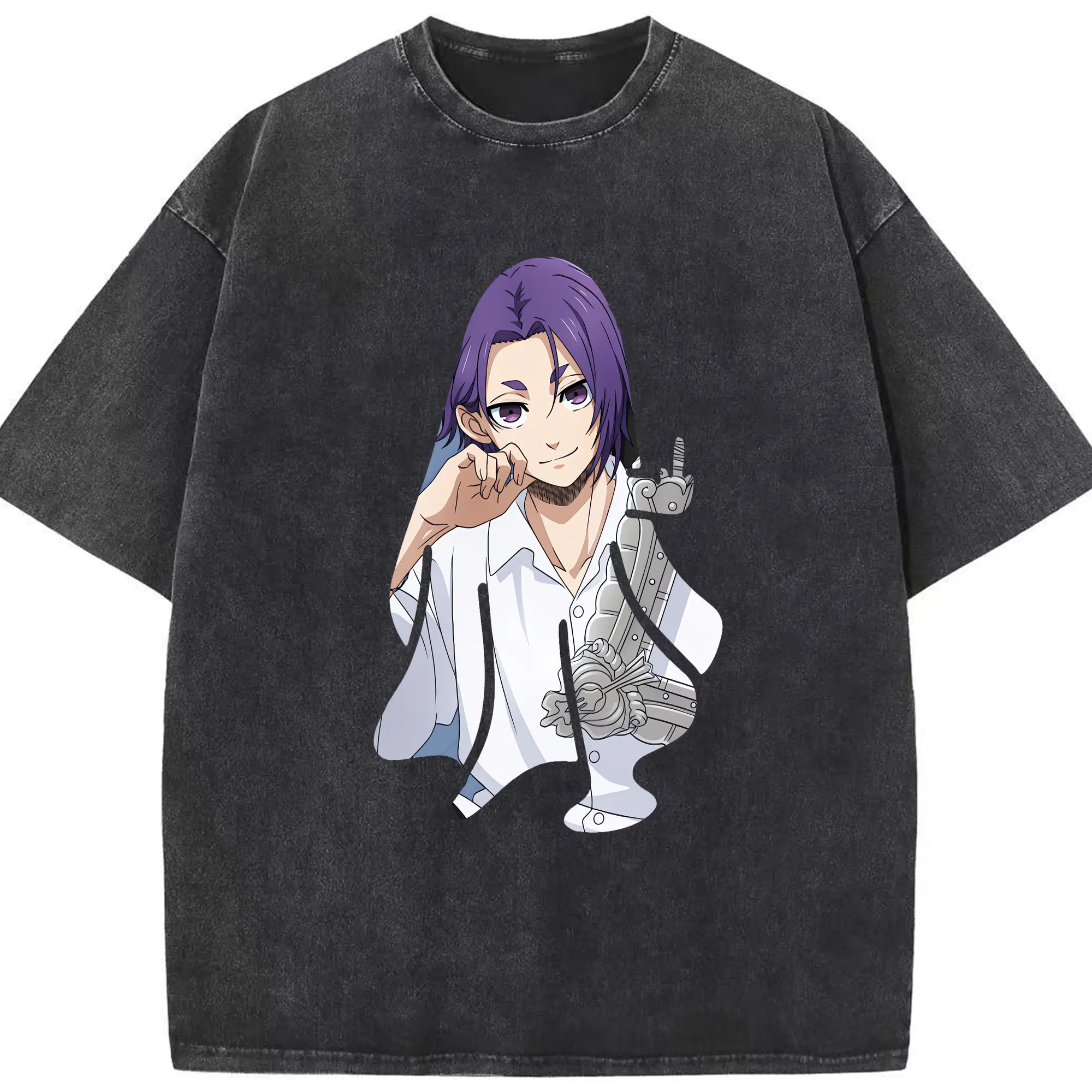 ブルーロック グッズ 御影 玲王 - 綿100％ ヴィンテージ風 半袖Tシャツ ・ フロントプリント ・ 柔らか肌触り ・ 通気性 快適 ・ スポーツ カジュアル 外出用