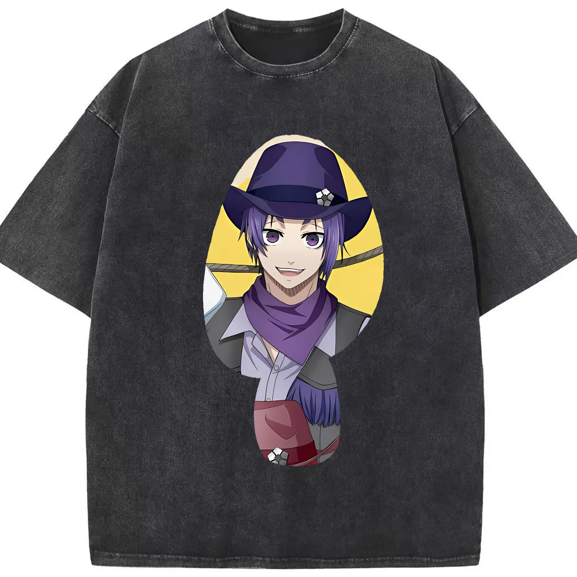 ブルーロック グッズ 御影 玲王 - 綿100％ ヴィンテージ風 半袖Tシャツ ・ フロントプリント ・ 柔らか肌触り ・ 通気性 快適 ・ スポーツ カジュアル 外出用