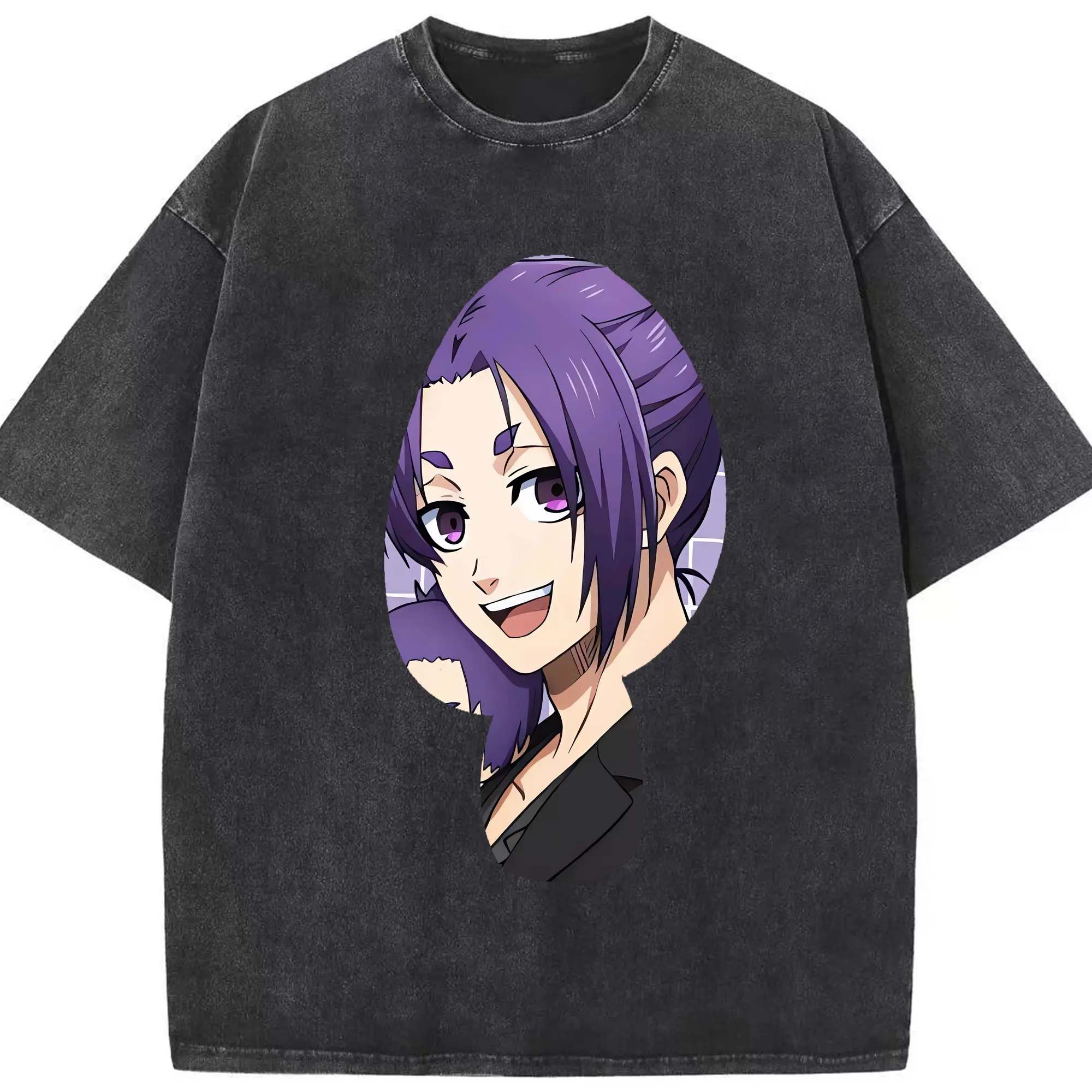 ブルーロック グッズ 御影 玲王 - 綿100％ ヴィンテージ風 半袖Tシャツ ・ フロントプリント ・ 柔らか肌触り ・ 通気性 快適 ・ スポーツ カジュアル 外出用
