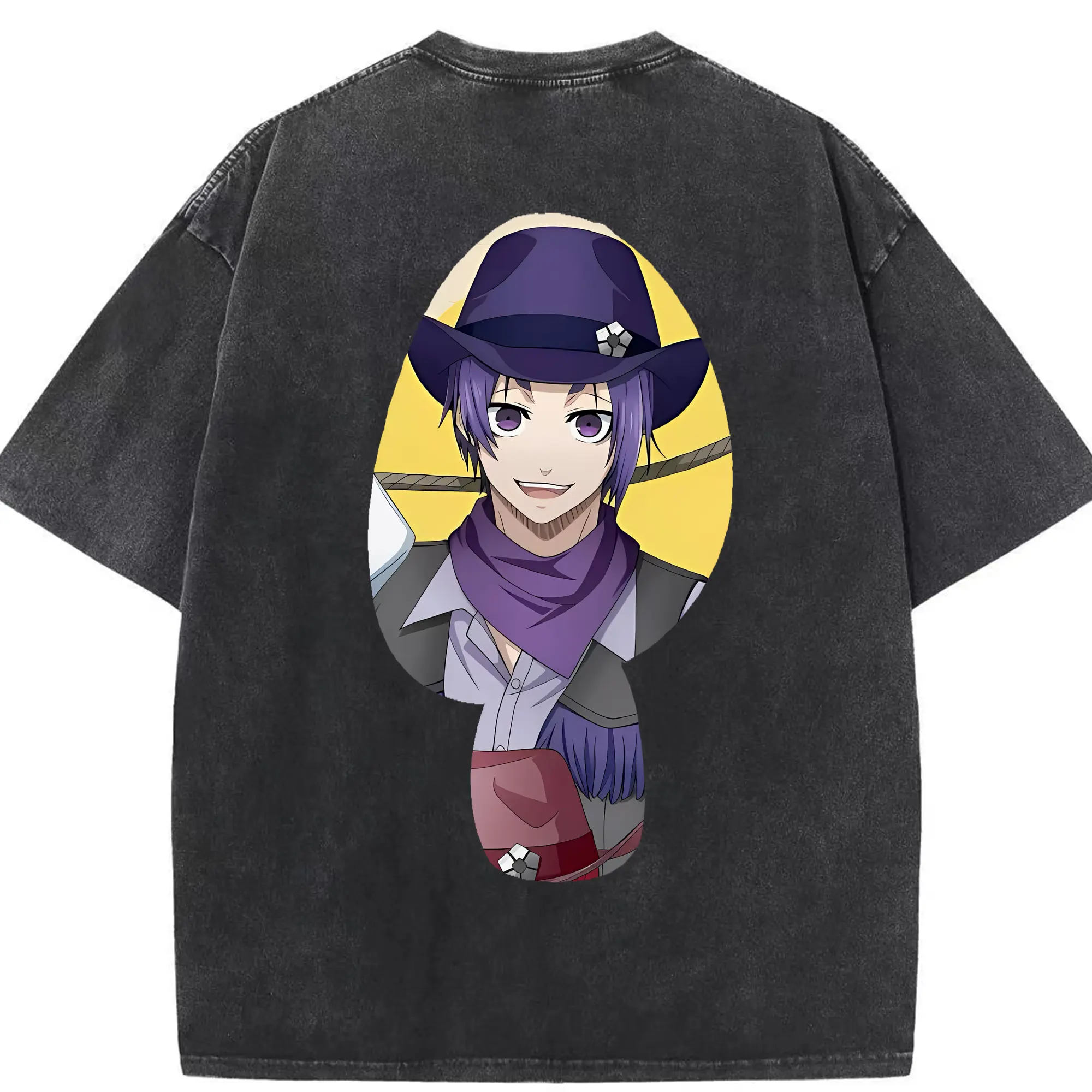 ブルーロック グッズ 御影 玲王 - 綿100％ ヴィンテージ風 半袖Tシャツ ・ 背面プリント ・ 柔らか肌触り ・ 通気性 快適 ・ スポーツ カジュアル 外出用