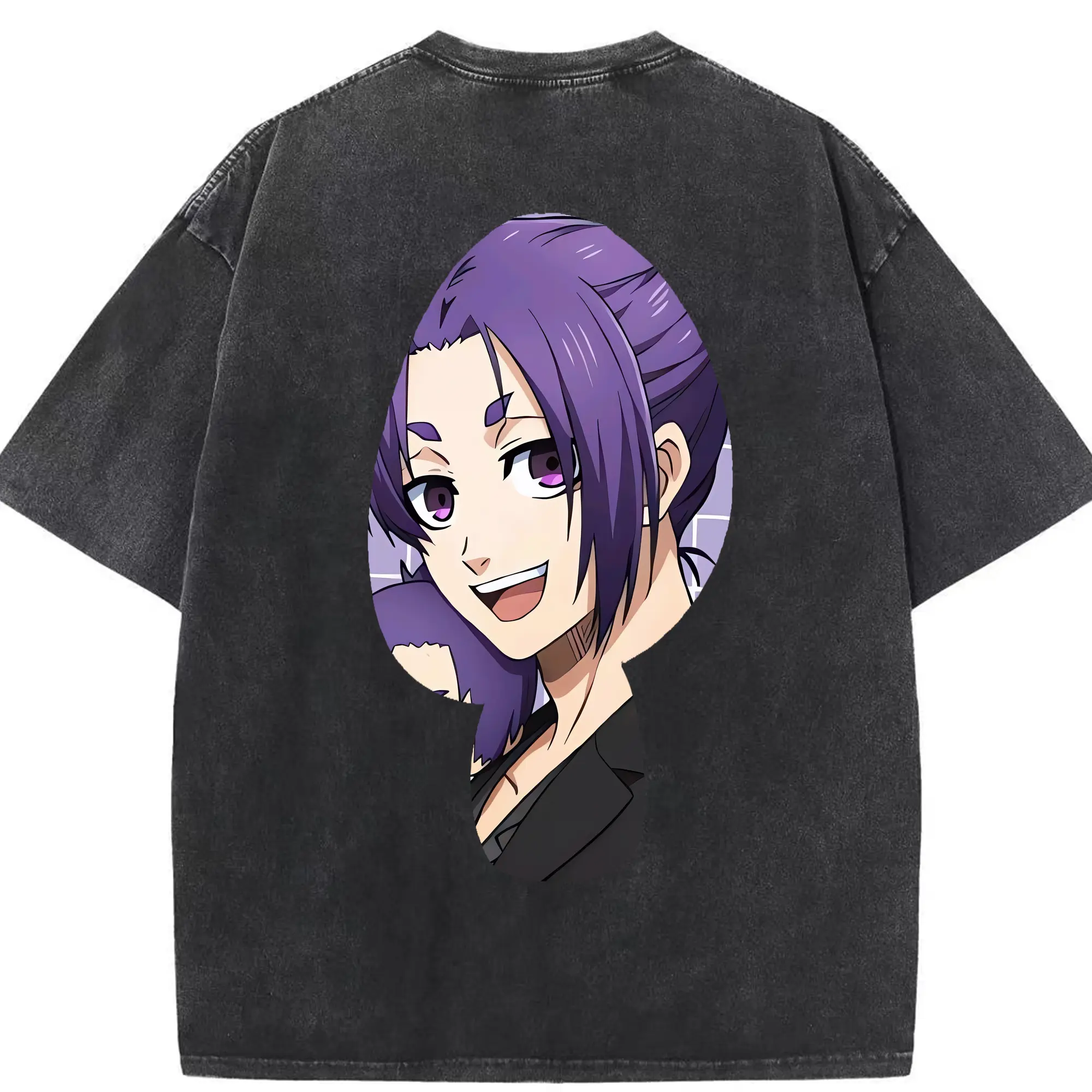 ブルーロック グッズ 御影 玲王 - 綿100％ ヴィンテージ風 半袖Tシャツ ・ 背面プリント ・ 柔らか肌触り ・ 通気性 快適 ・ スポーツ カジュアル 外出用