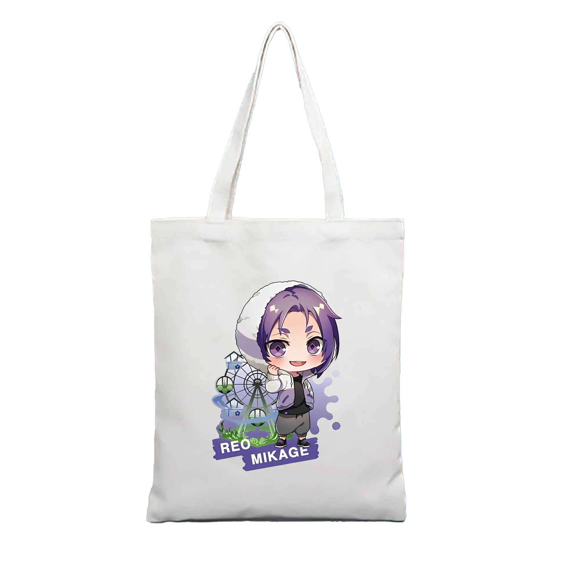 ブルーロック グッズ 御影 玲王 - 縦型キャンバス手提げバッグ（トートバッグ） ・ キャンバス素材 ・ ショッピング用 ・ 軽量 丈夫 お手入れ簡単