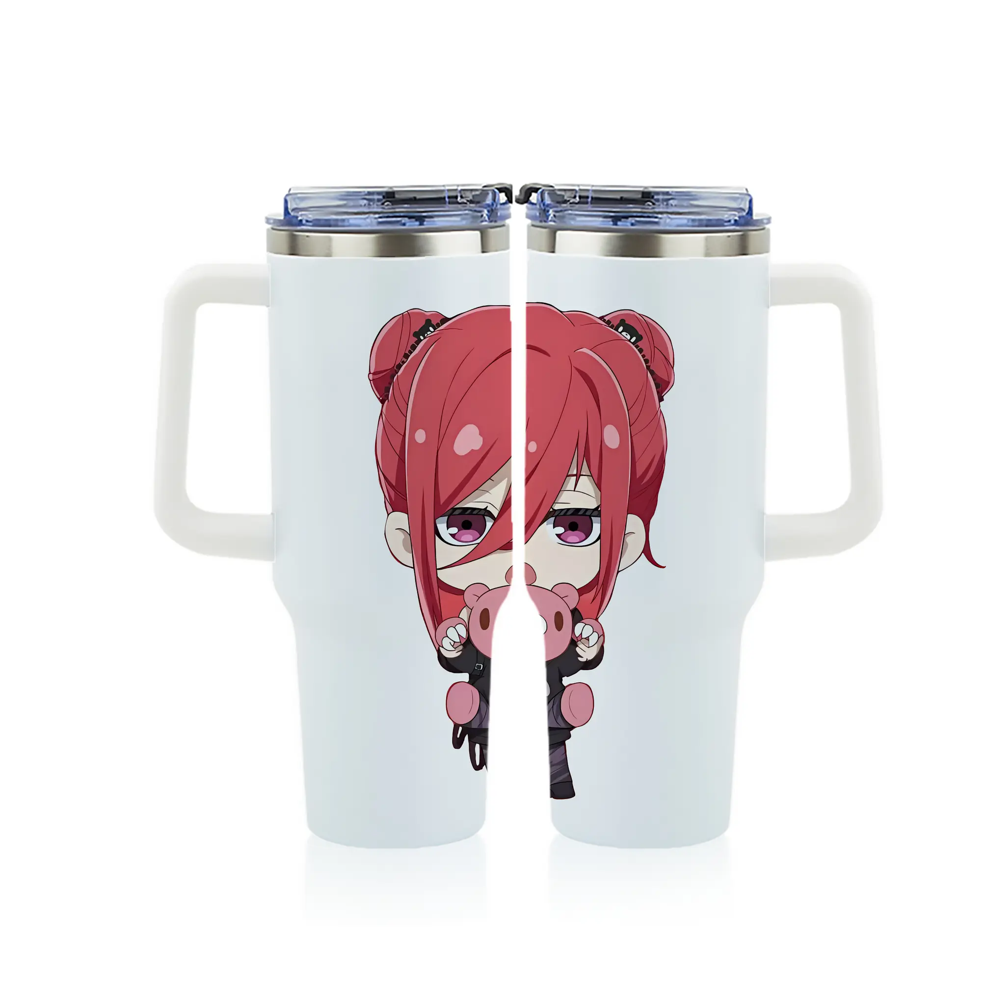 ブルーロック グッズ 千切 豹馬 - 1200mL フルプリント車用タンブラー ・ 304ステンレス 内側 ・ 201ステンレス 外側 ・ 保温 保冷 ・ 通勤 ドライブ アウトドア用