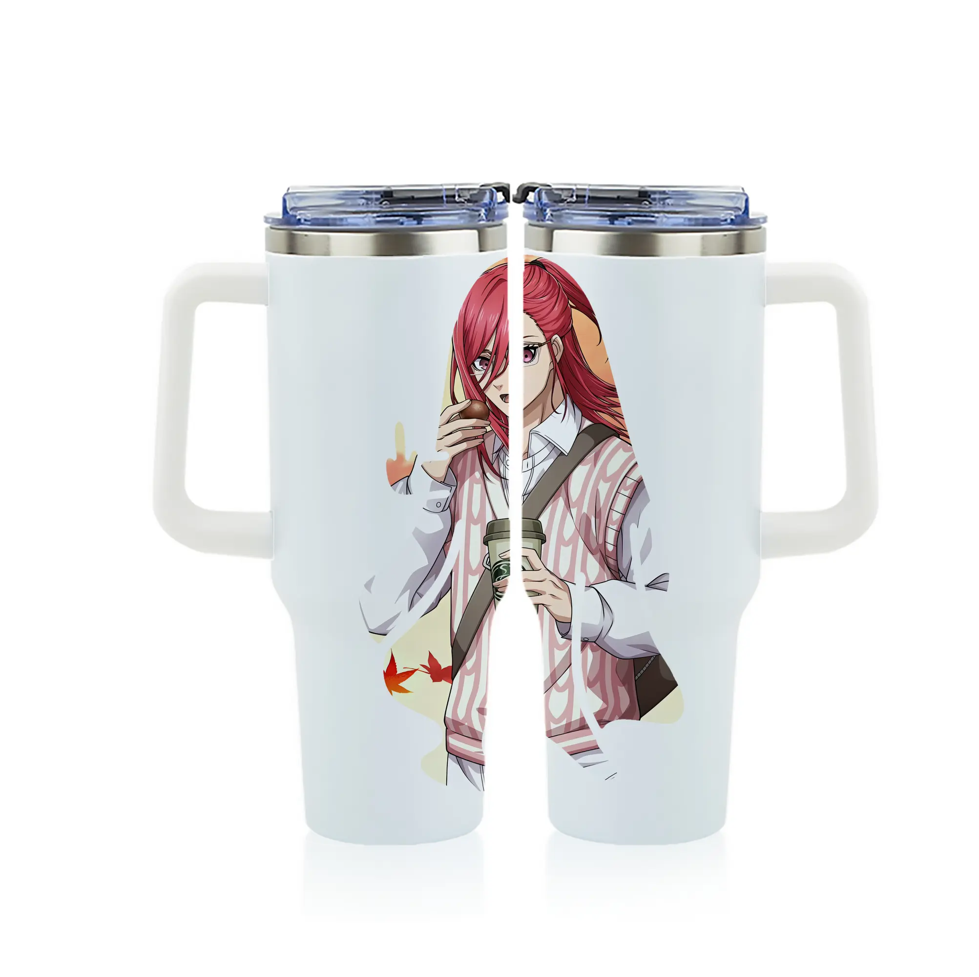 ブルーロック グッズ 千切 豹馬 - 1200mL フルプリント車用タンブラー ・ 304ステンレス 内側 ・ 201ステンレス 外側 ・ 保温 保冷 ・ 通勤 ドライブ アウトドア用