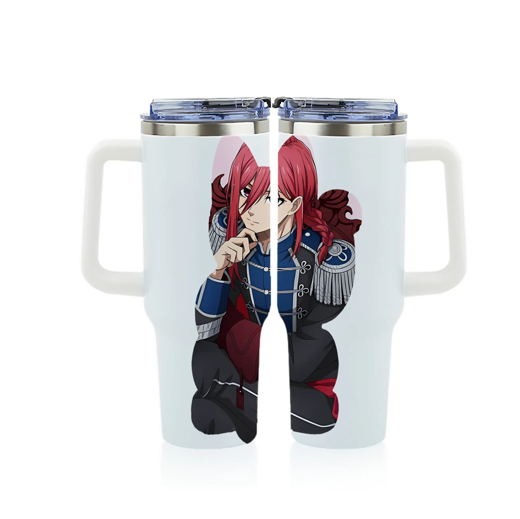 ブルーロック グッズ 千切 豹馬 - 1200mL フルプリント車用タンブラー ・ 304ステンレス 内側 ・ 201ステンレス 外側 ・ 保温 保冷 ・ 通勤 ドライブ アウトドア用