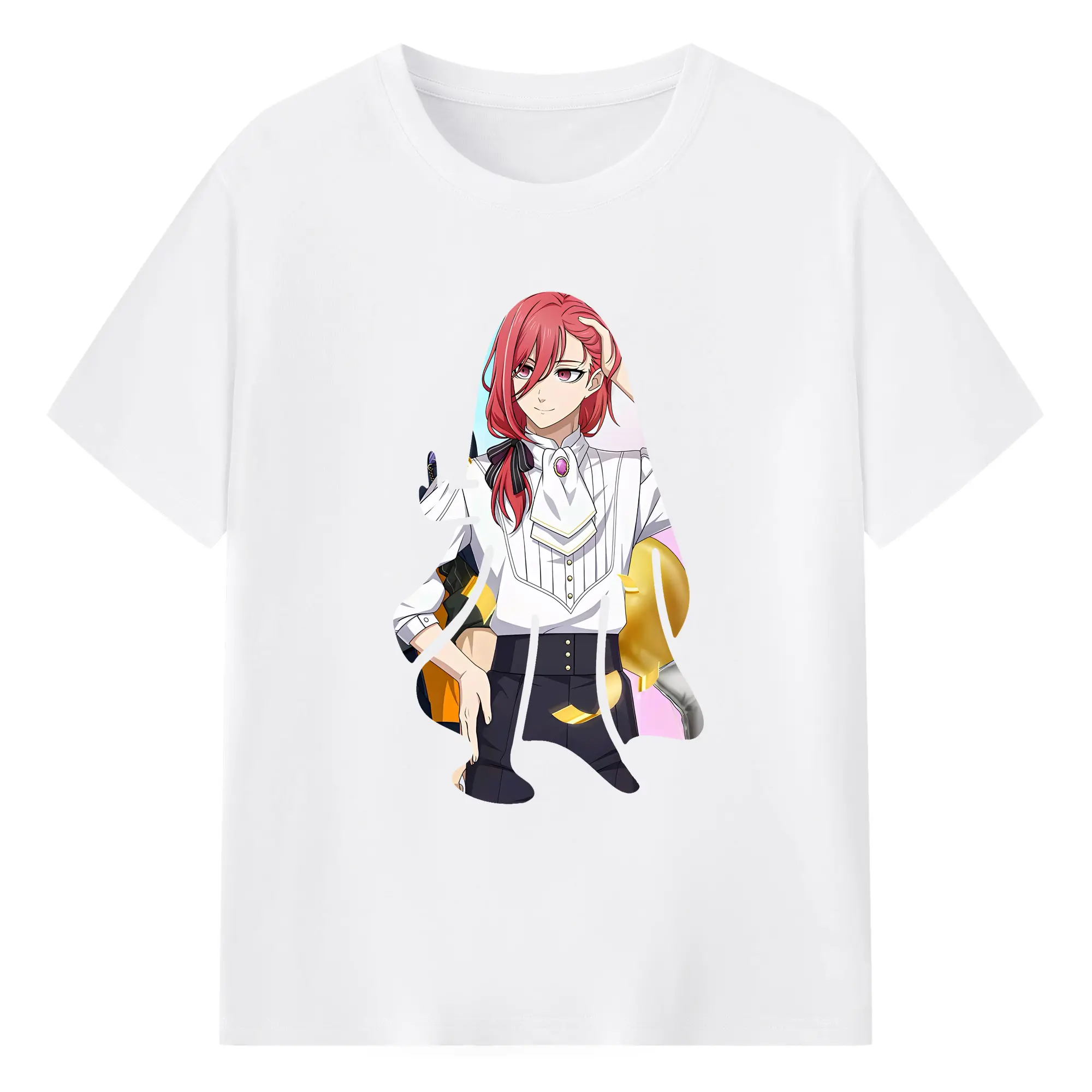 ブルーロック グッズ 千切 豹馬 - 綿100％ 半袖Tシャツ ・ フロントプリント ・ 快適 通気性 ・ 日常使い 散歩 スポーツ用